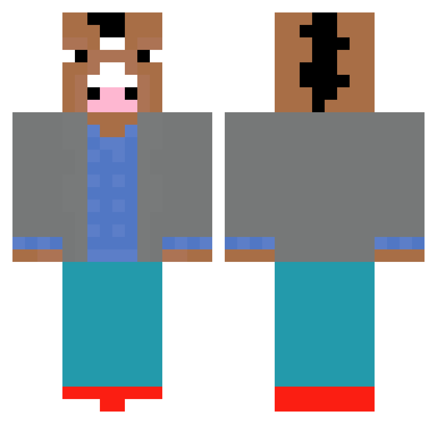 Carter_1958 Minecraft skin, front and back view