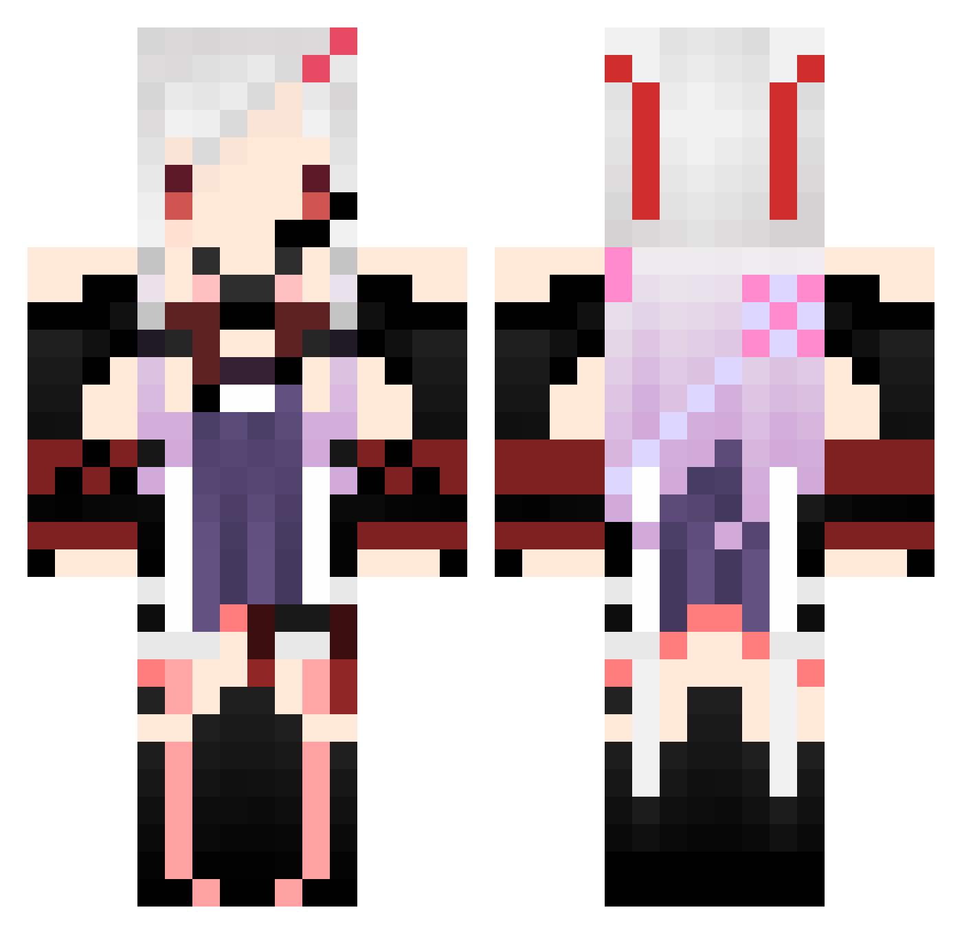 yoyo__ouo Minecraft skin, front and back view