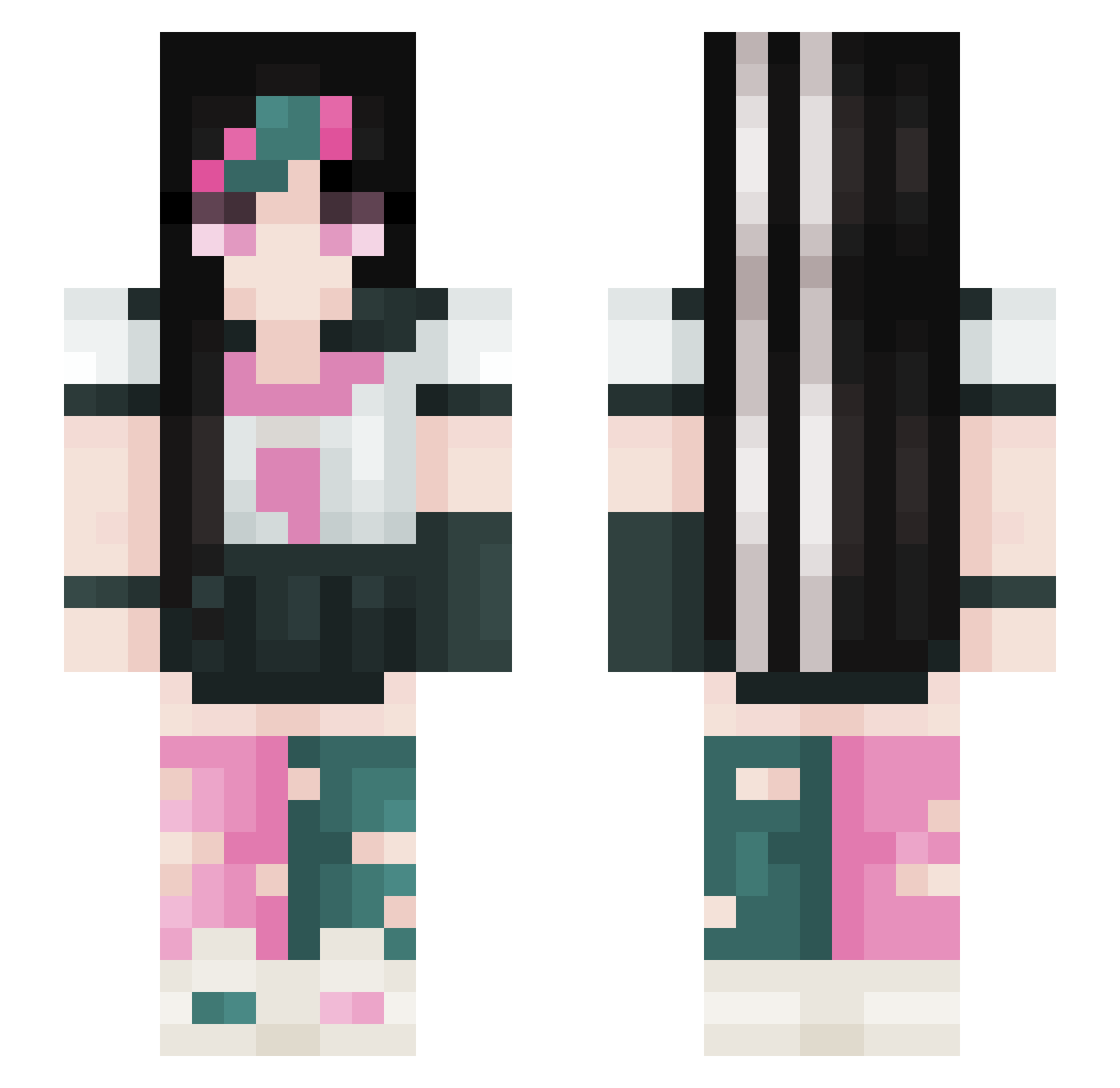 mini0604 Minecraft skin, front and back view