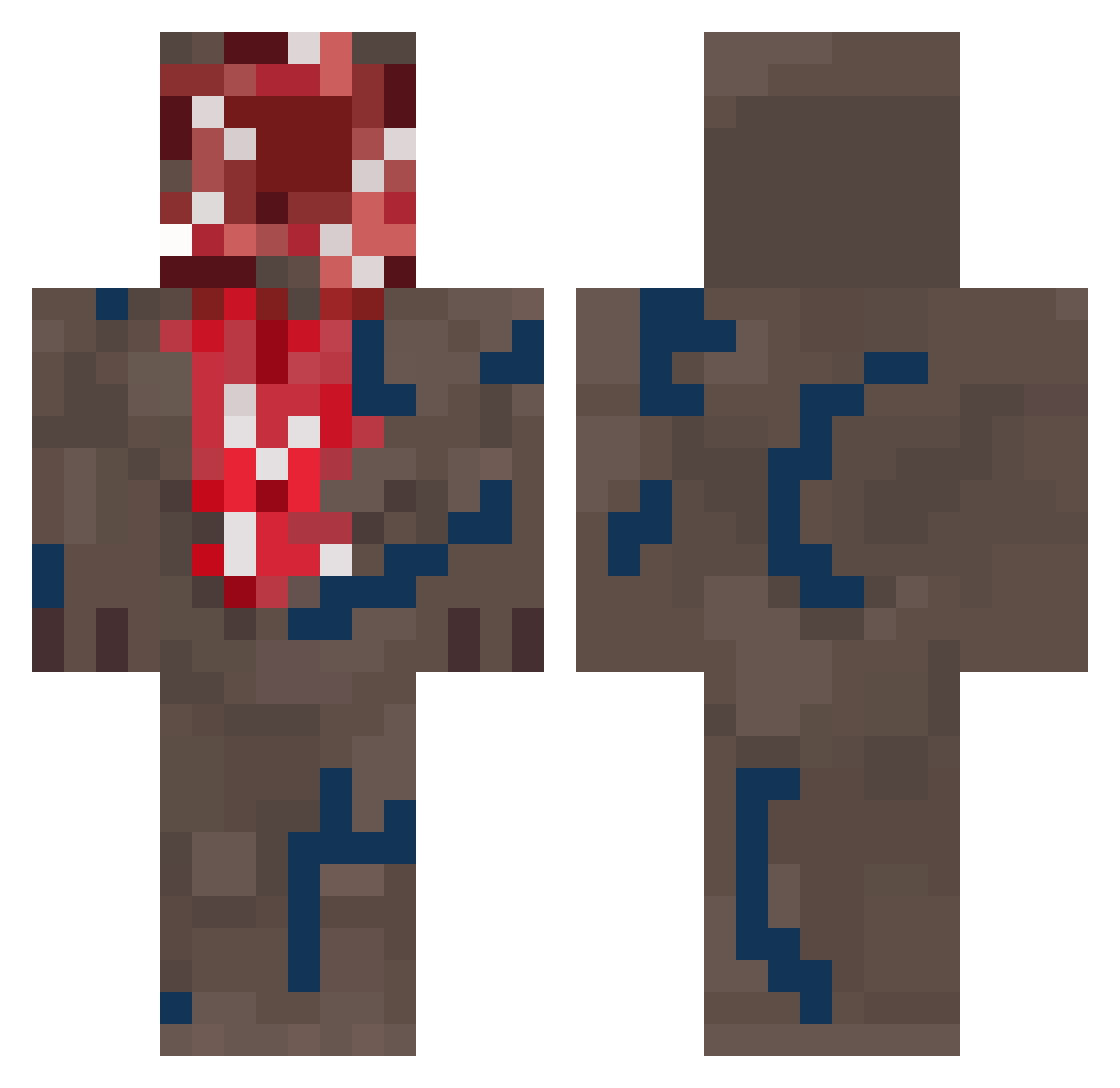2017MilesMorales Minecraft skin, front and back view