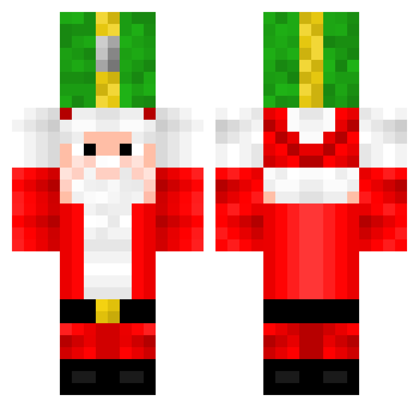 Doosei Minecraft skin, front and back view