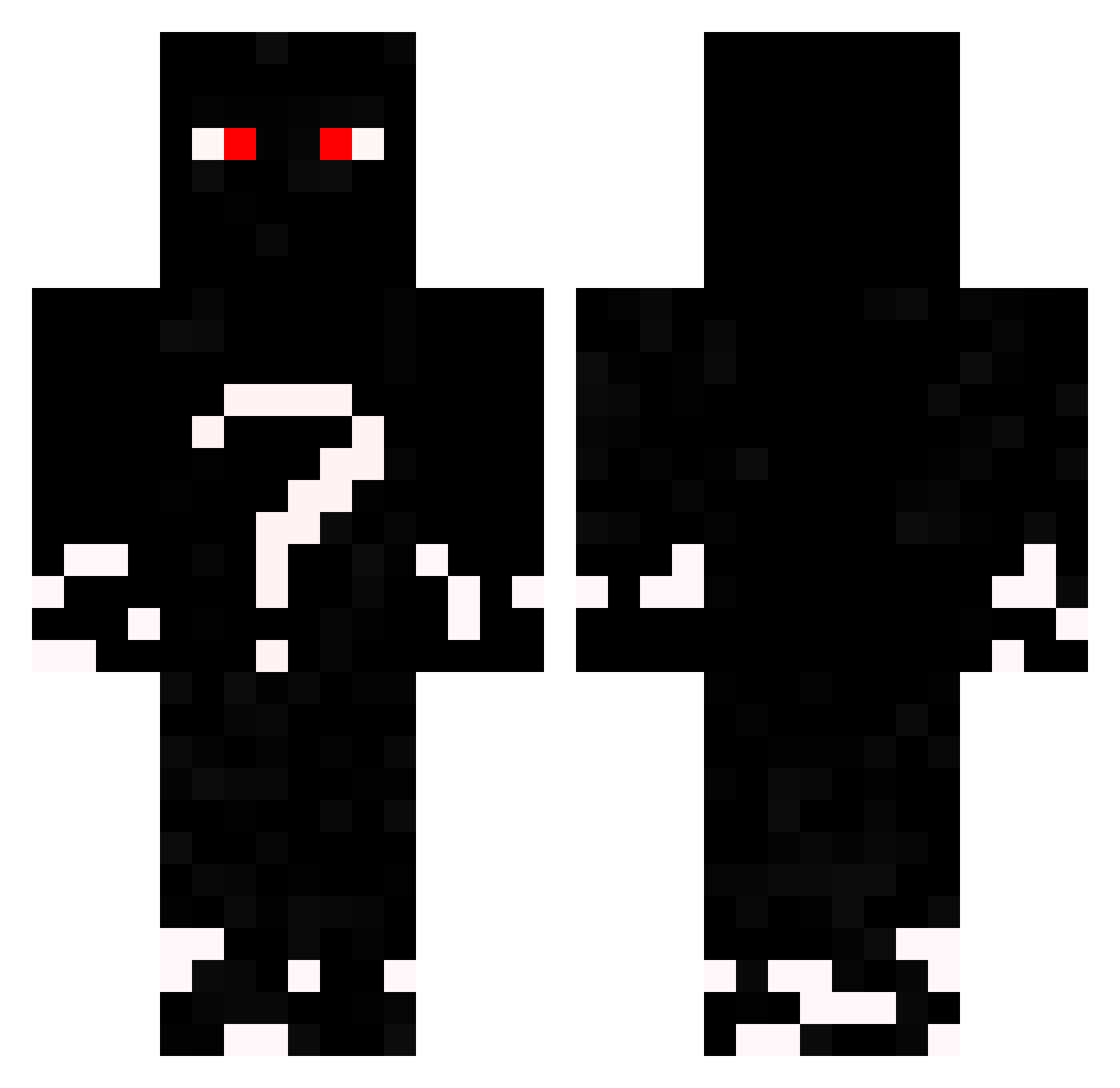 przekierowanie Minecraft skin, front and back view