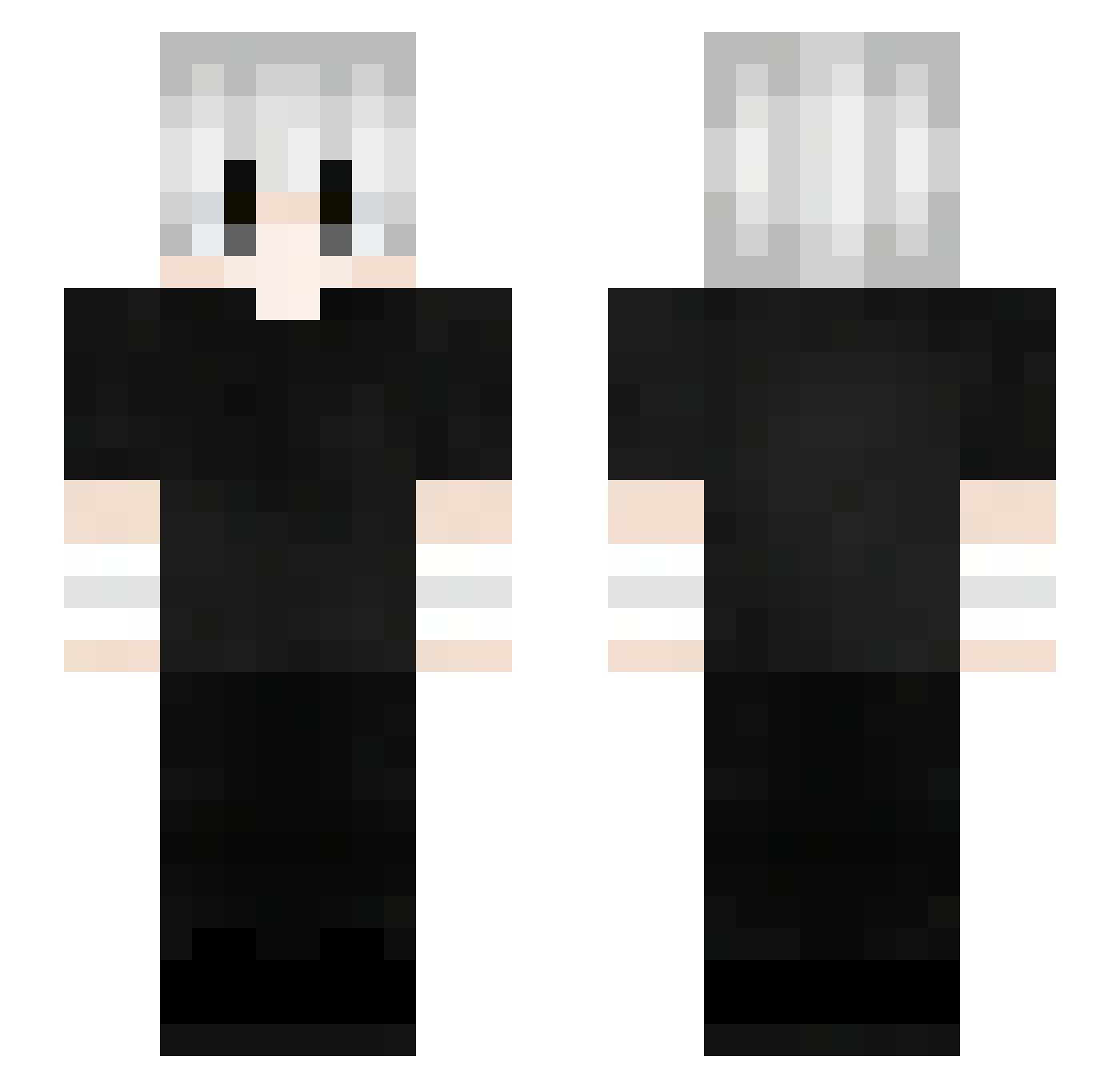 SaYrZx Minecraft skin, front and back view