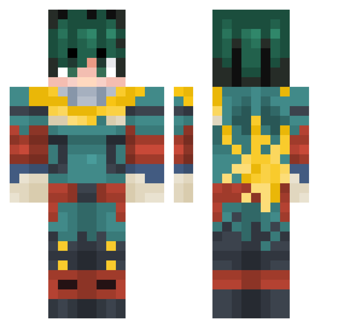 goldyth29 Minecraft skin, front and back view