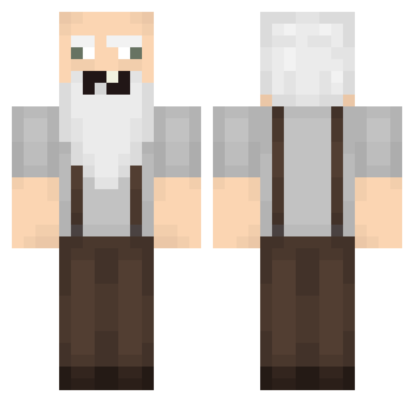 LoisLR Minecraft skin, front and back view