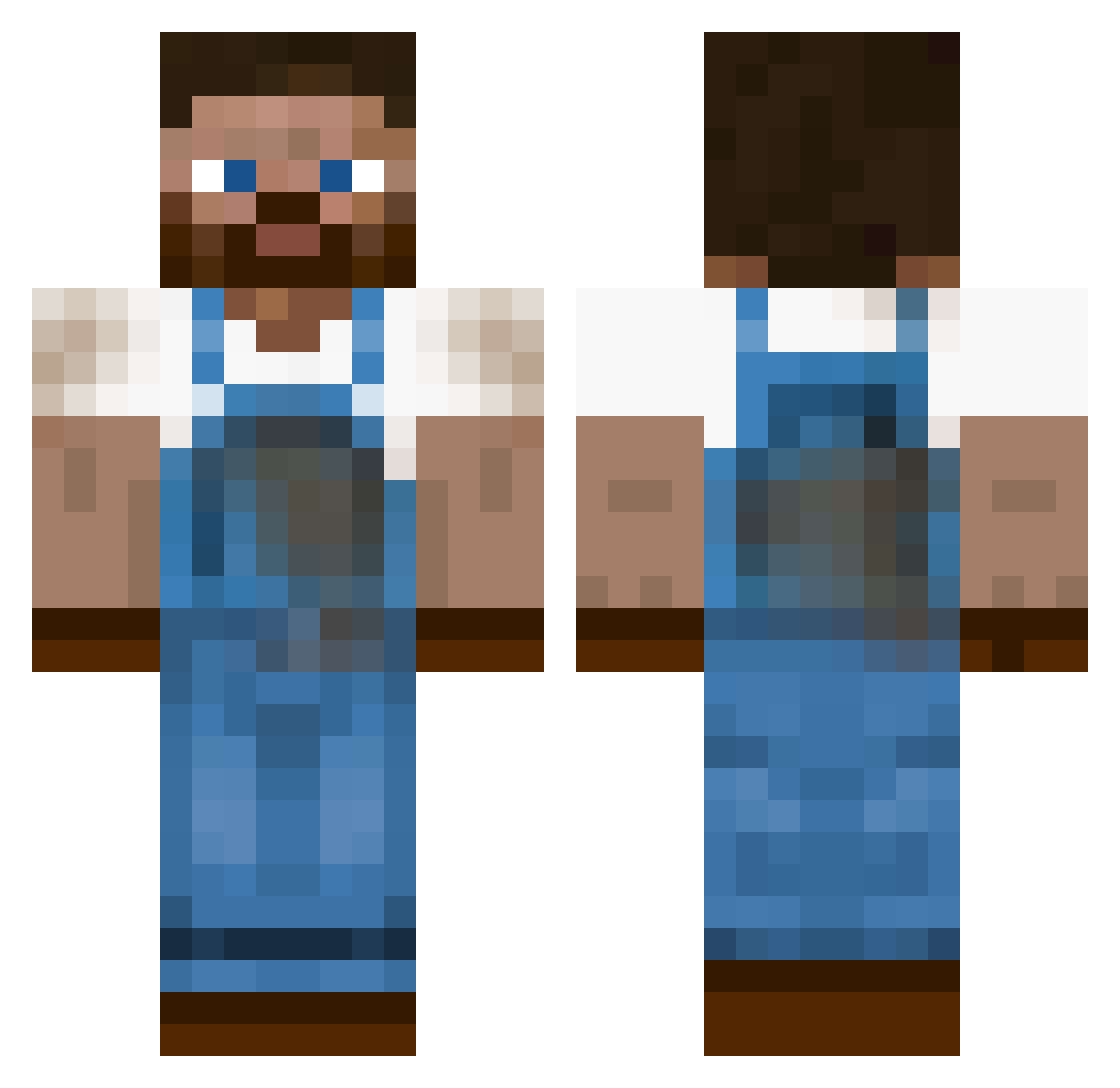 P1ckle3 Minecraft skin, front and back view