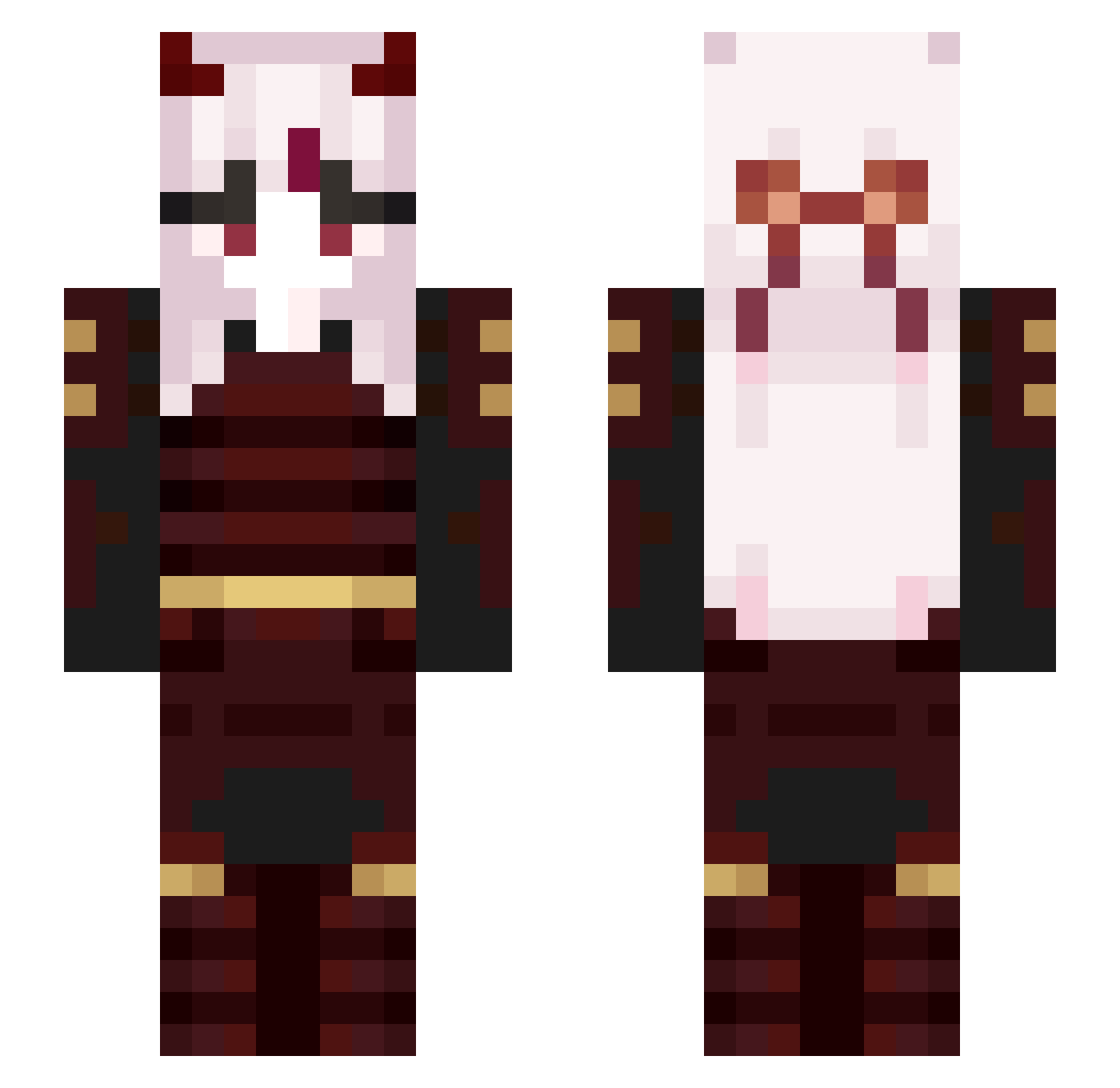 Chunnibyo Minecraft skin, front and back view