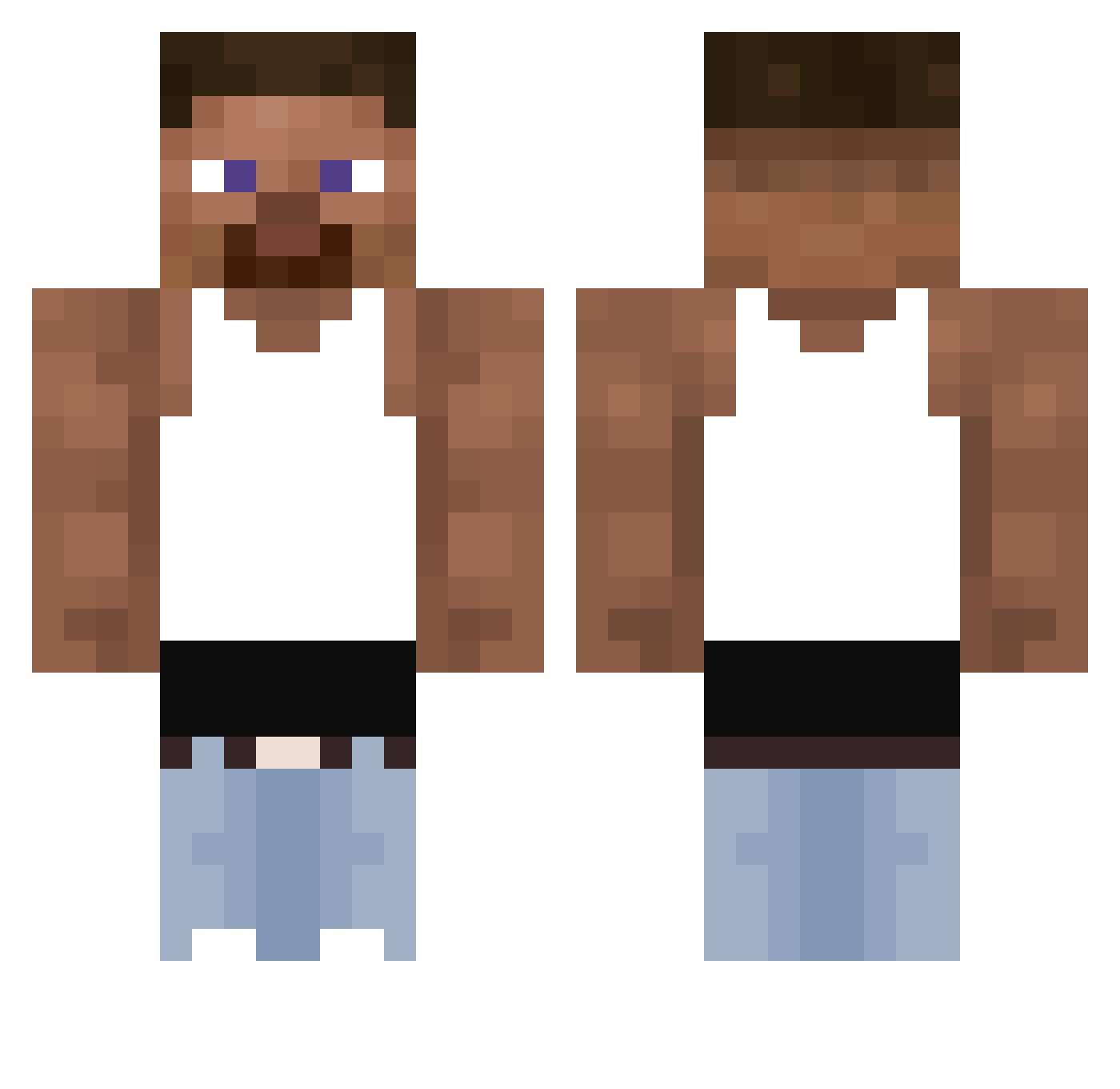 rodrigogenteboa Minecraft skin, front and back view