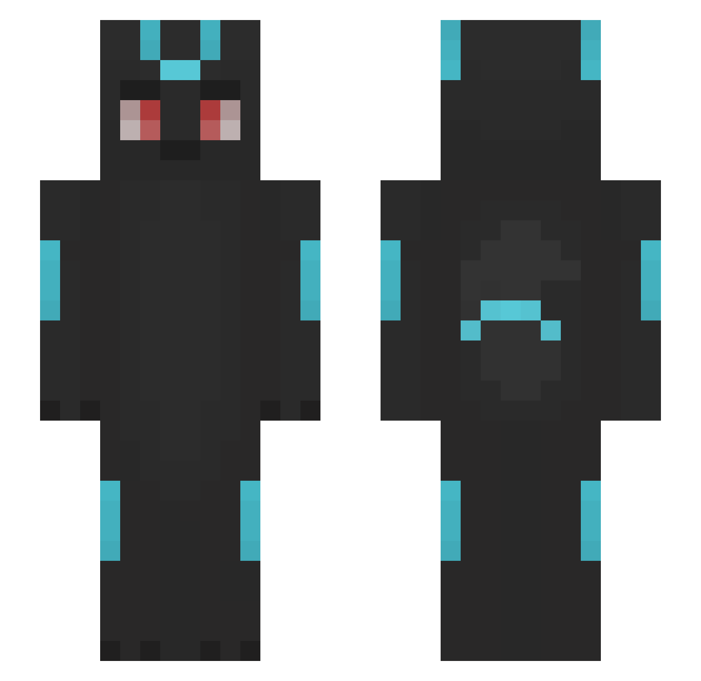 Orion_Pax123 Minecraft skin, front and back view