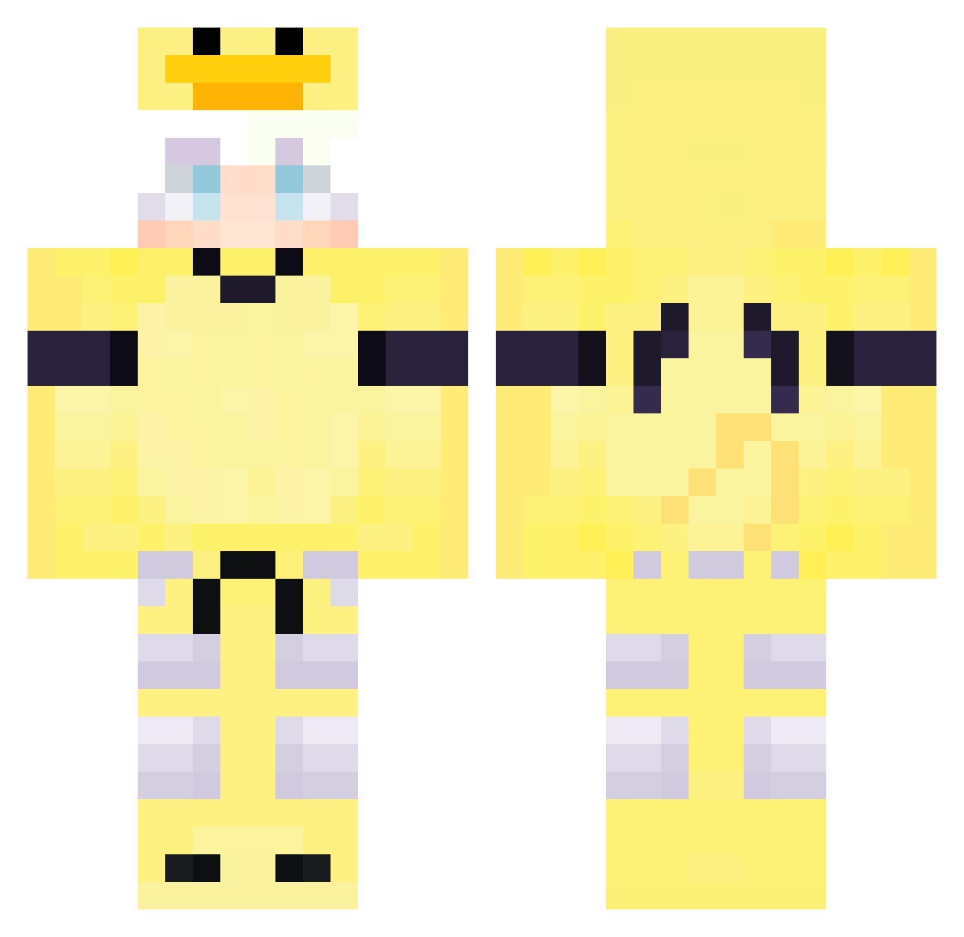 xiaoamour Minecraft skin, front and back view