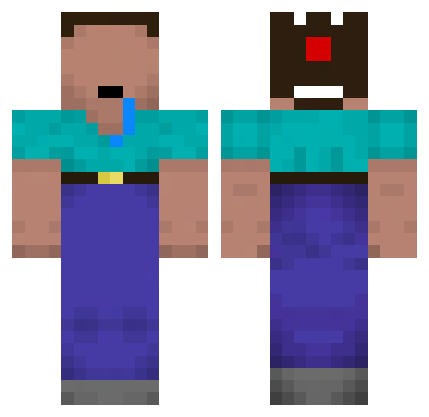 Kuru04 Minecraft skin, front and back view