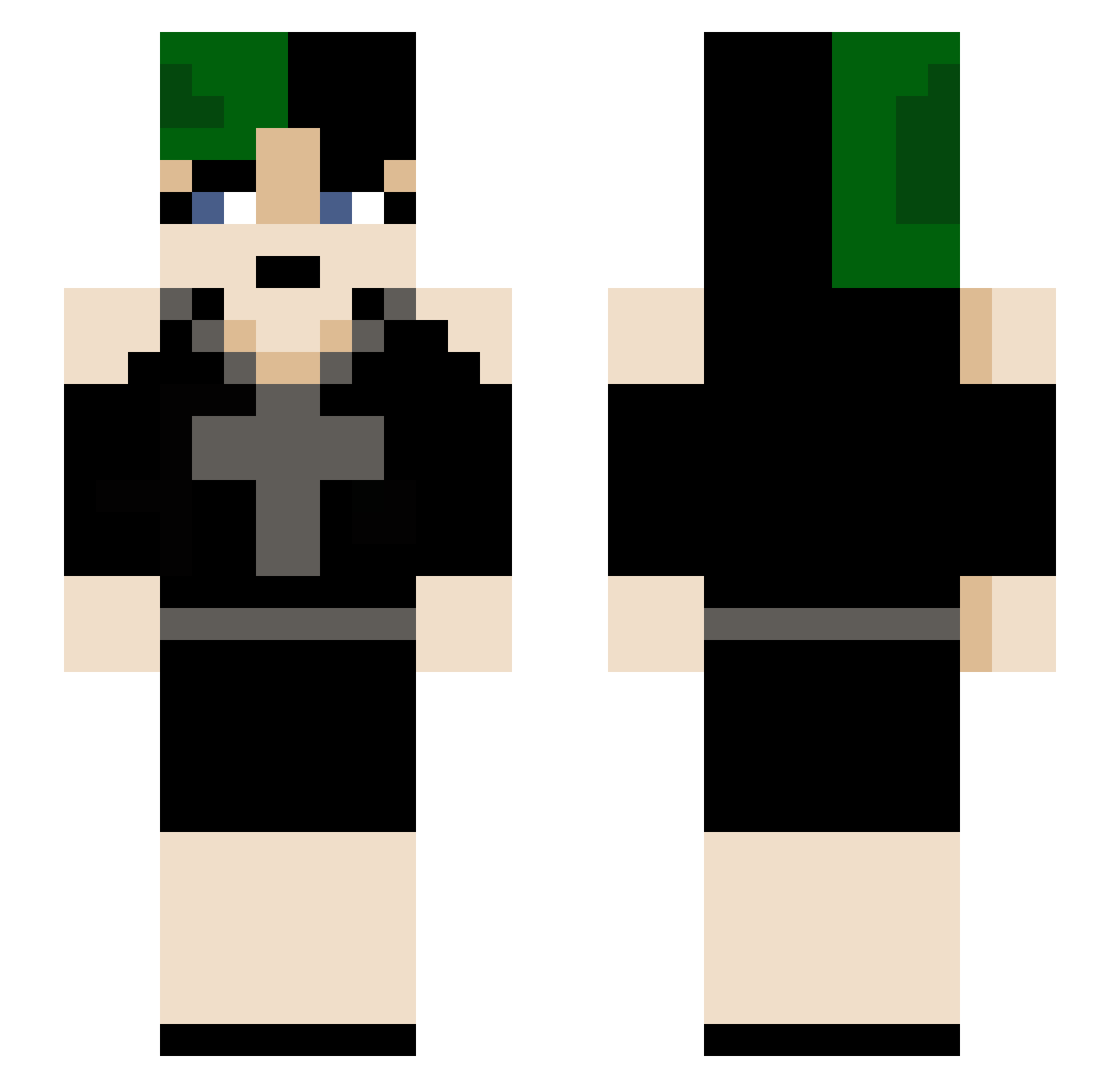 Kimmychickenwing Minecraft skin, front and back view