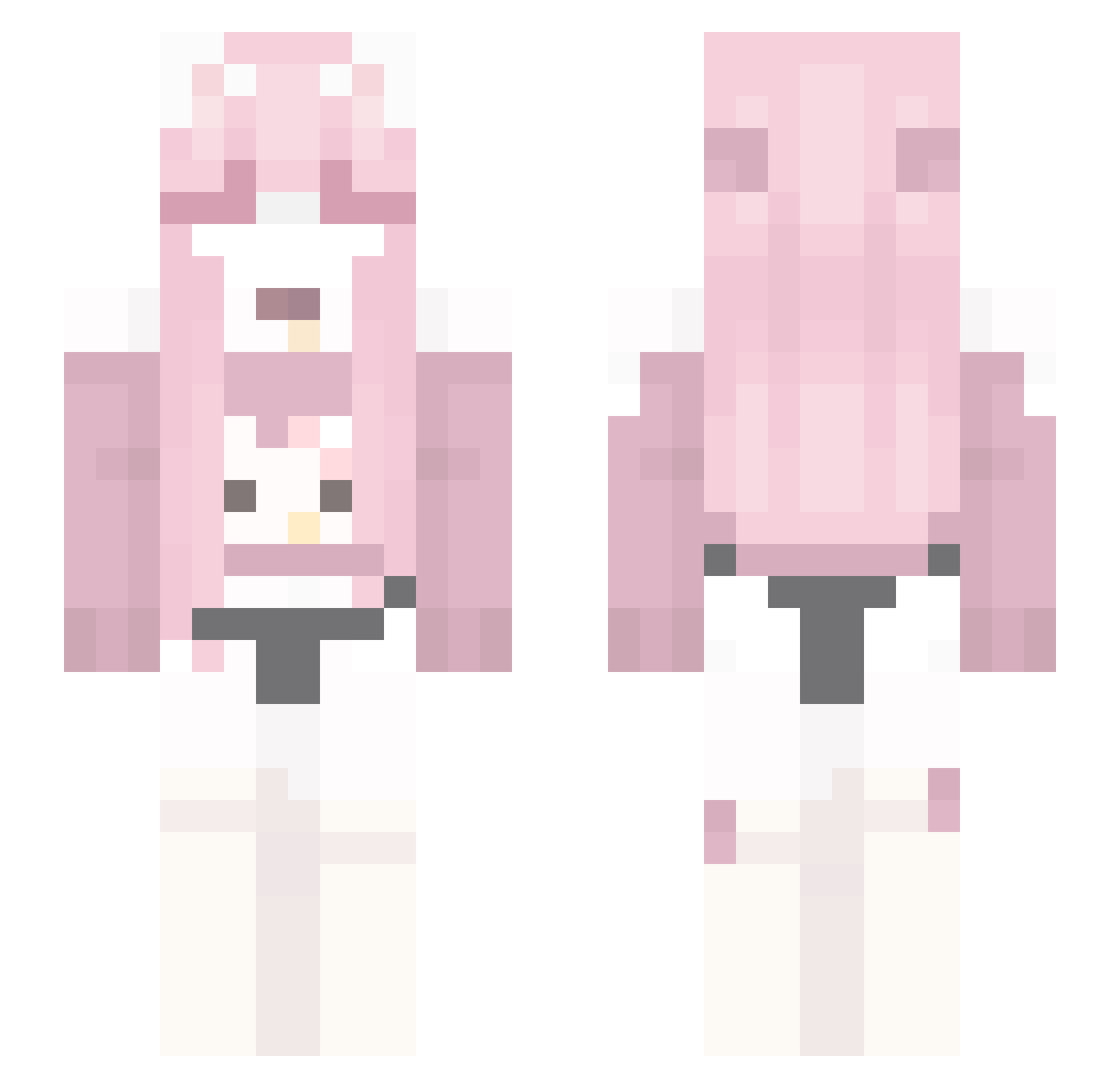 MadPSW Minecraft skin, front and back view