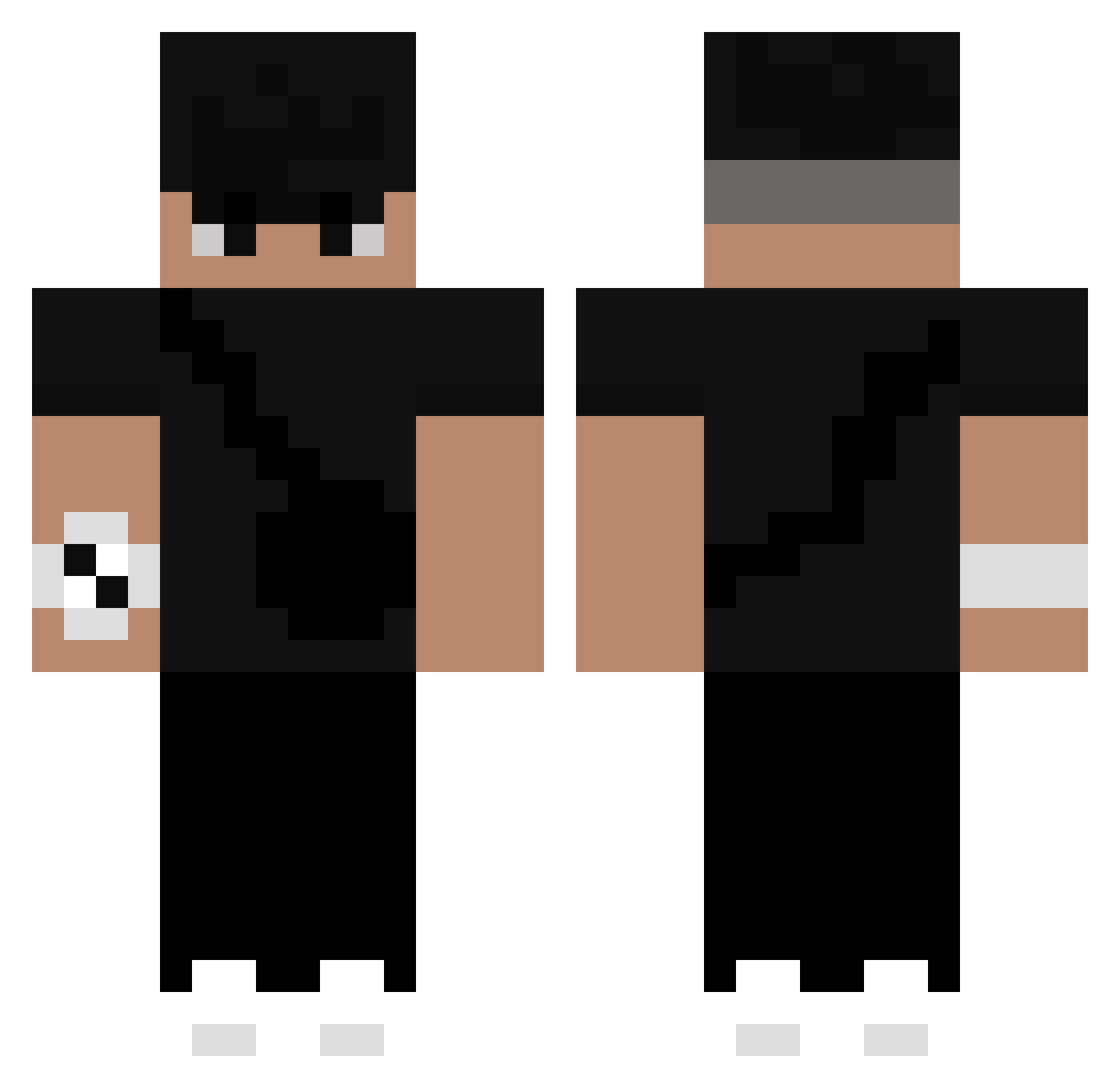 Kocurekeee Minecraft skin, front and back view