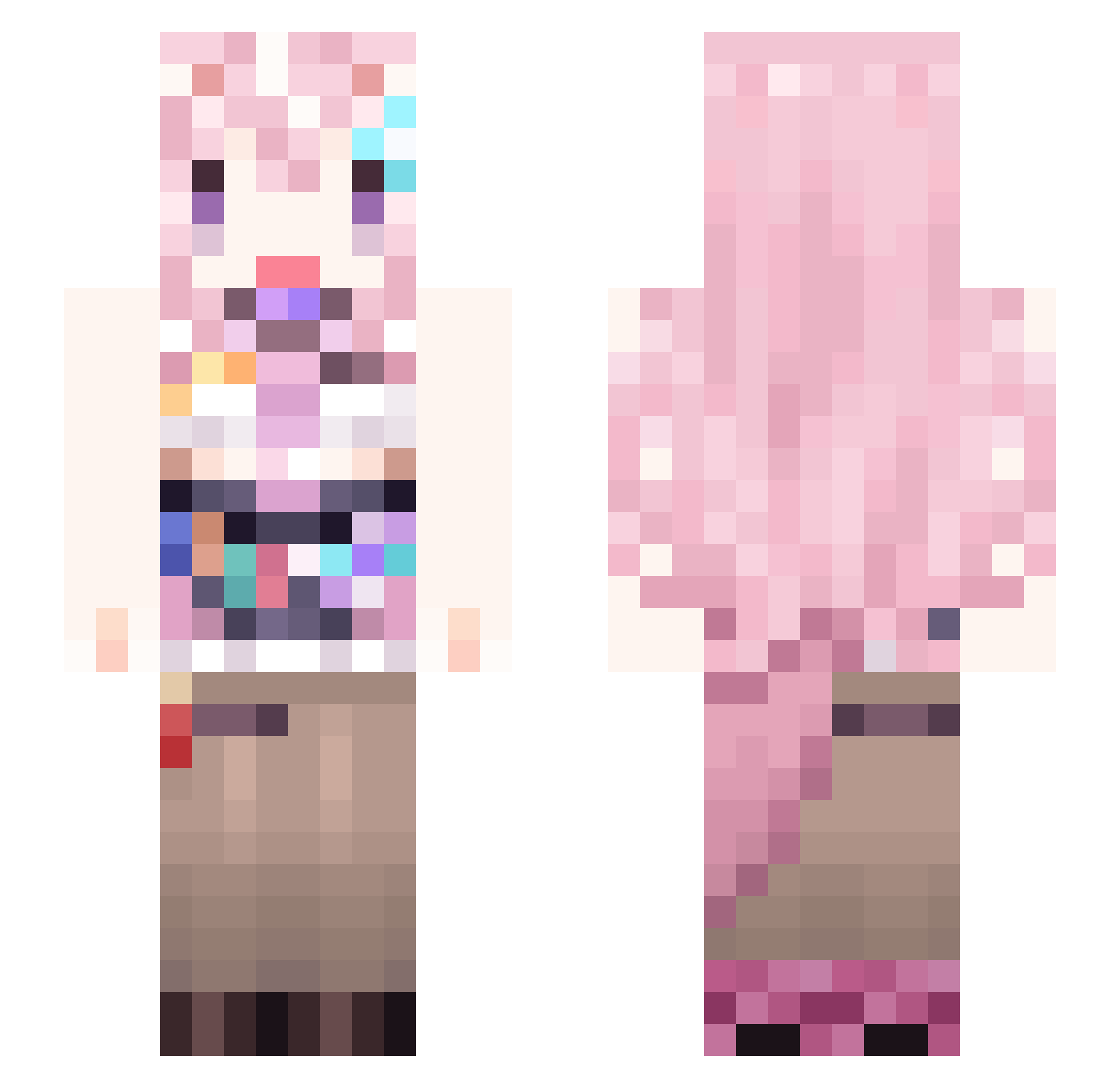 Tetra_103 Minecraft skin, front and back view