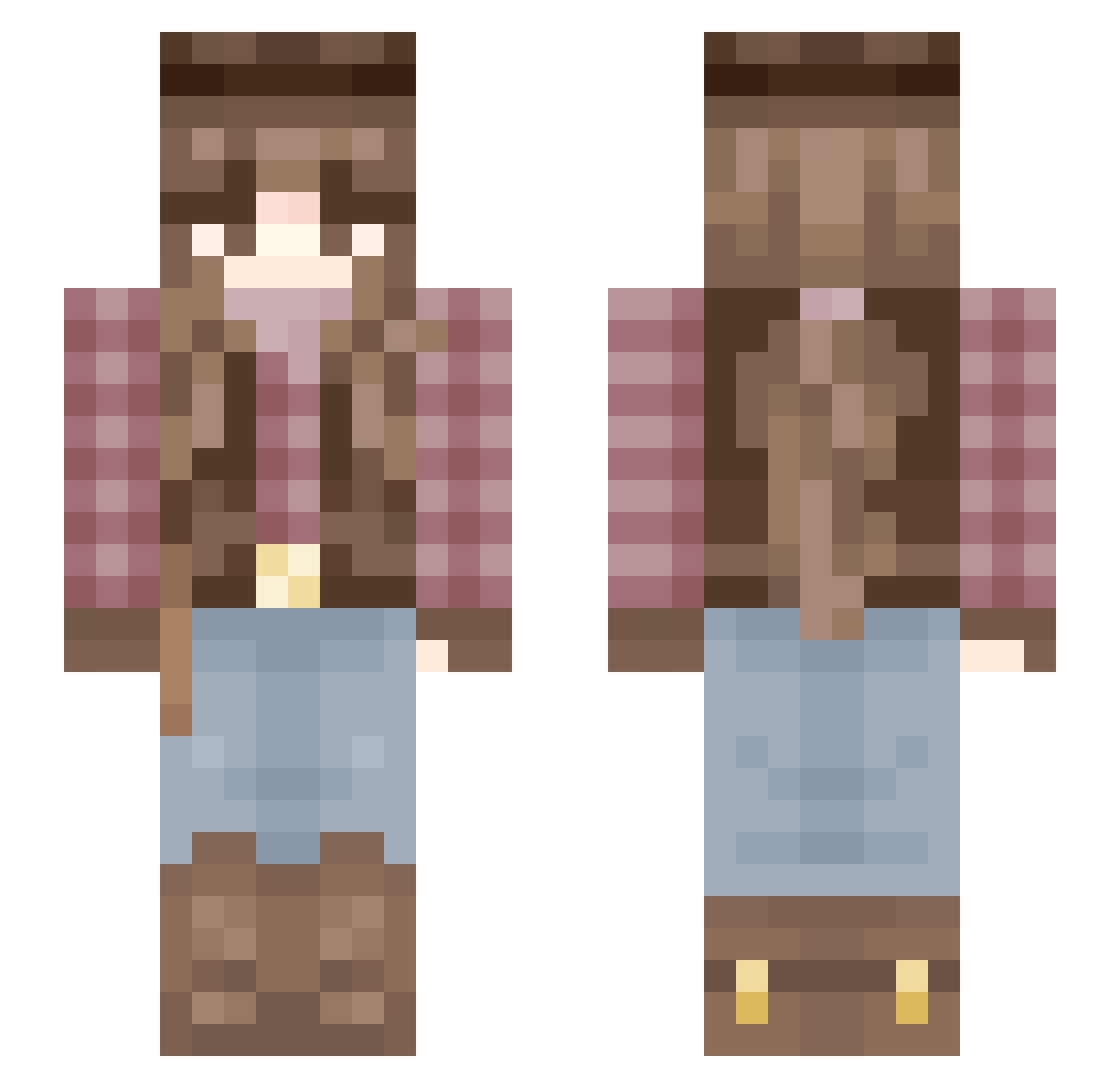 goldfishtaco Minecraft skin, front and back view