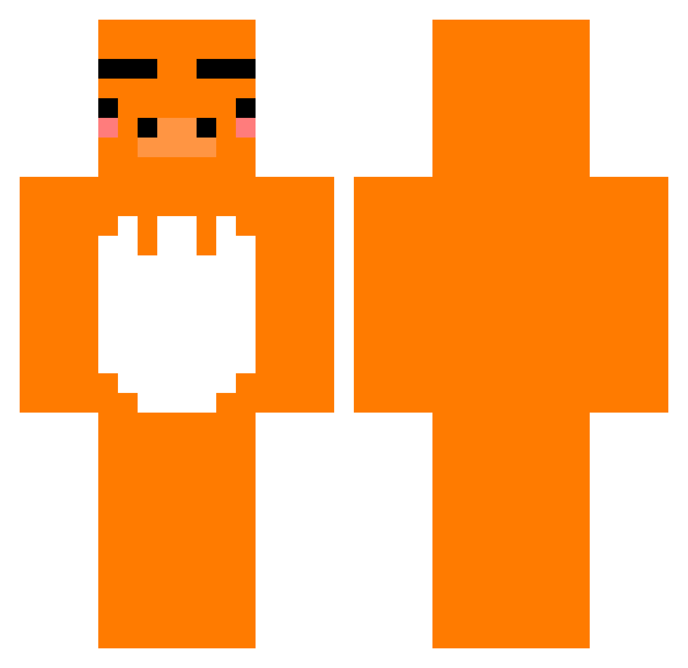 thurm Minecraft skin, front and back view