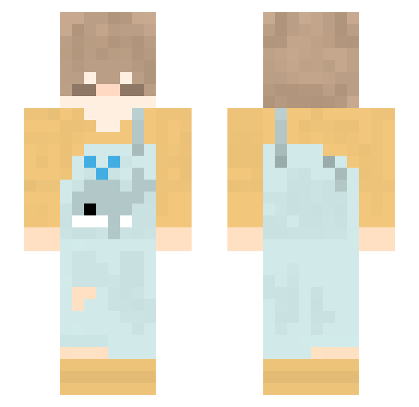 alcohol_jiujiu Minecraft skin, front and back view