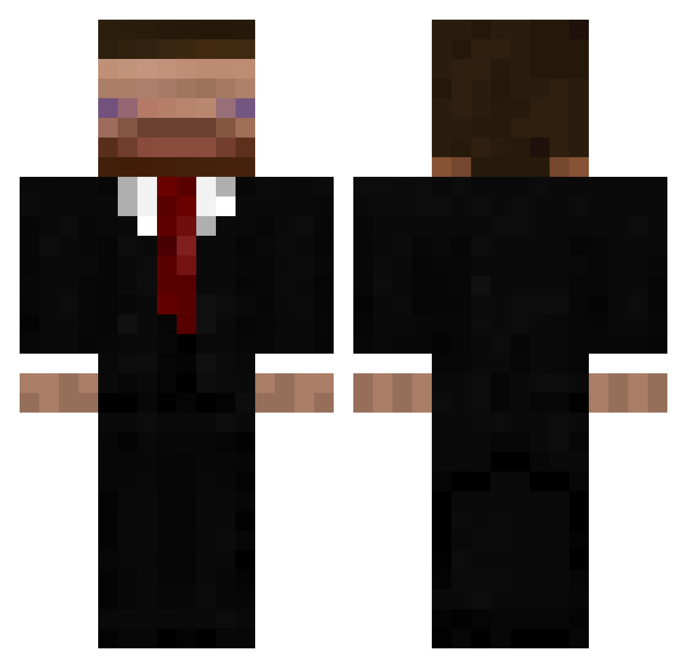 vjce Minecraft skin, front and back view