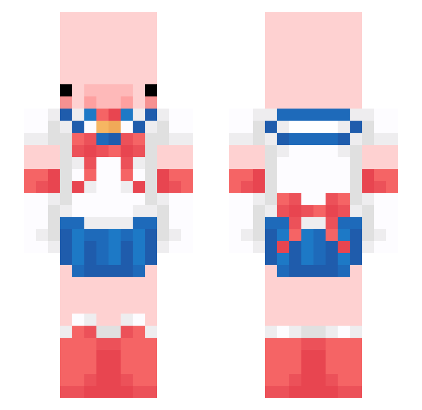 Dan_0 Minecraft skin, front and back view