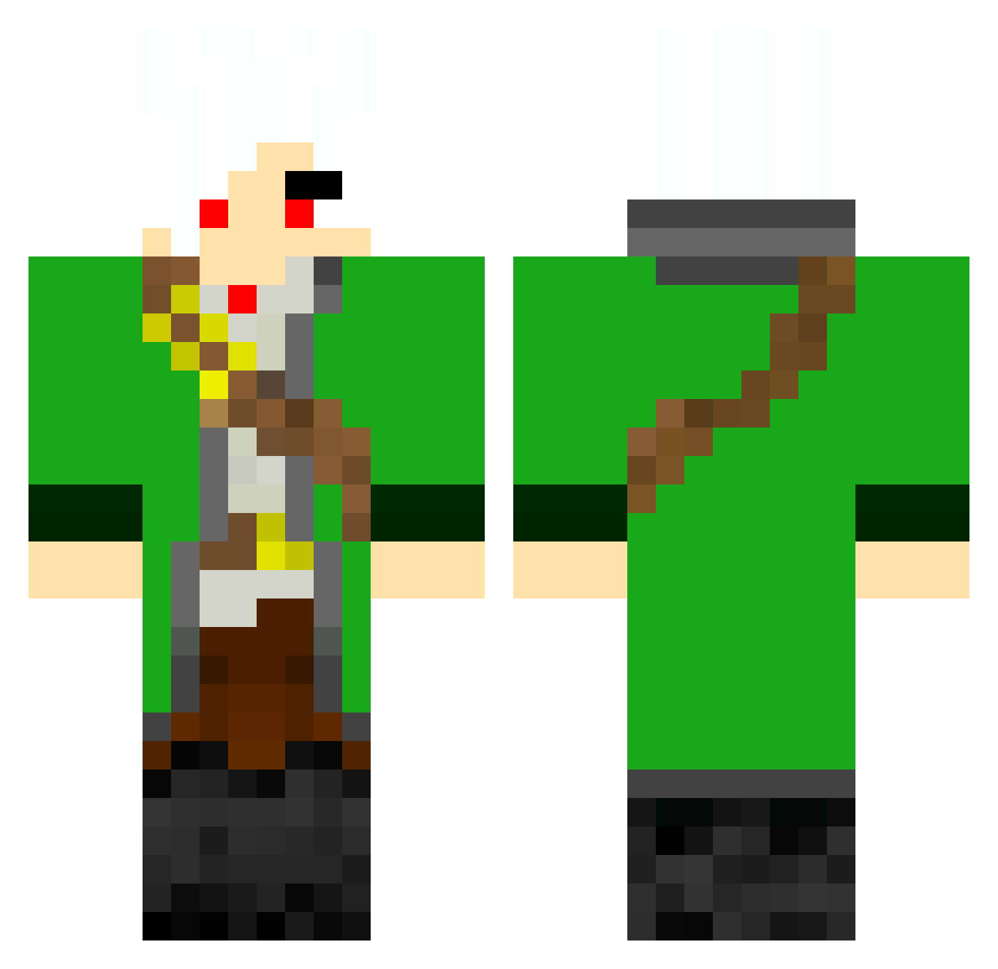 SeamlyCow Minecraft skin, front and back view