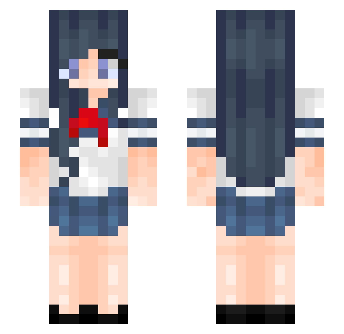 zhopamuncher Minecraft skin, front and back view
