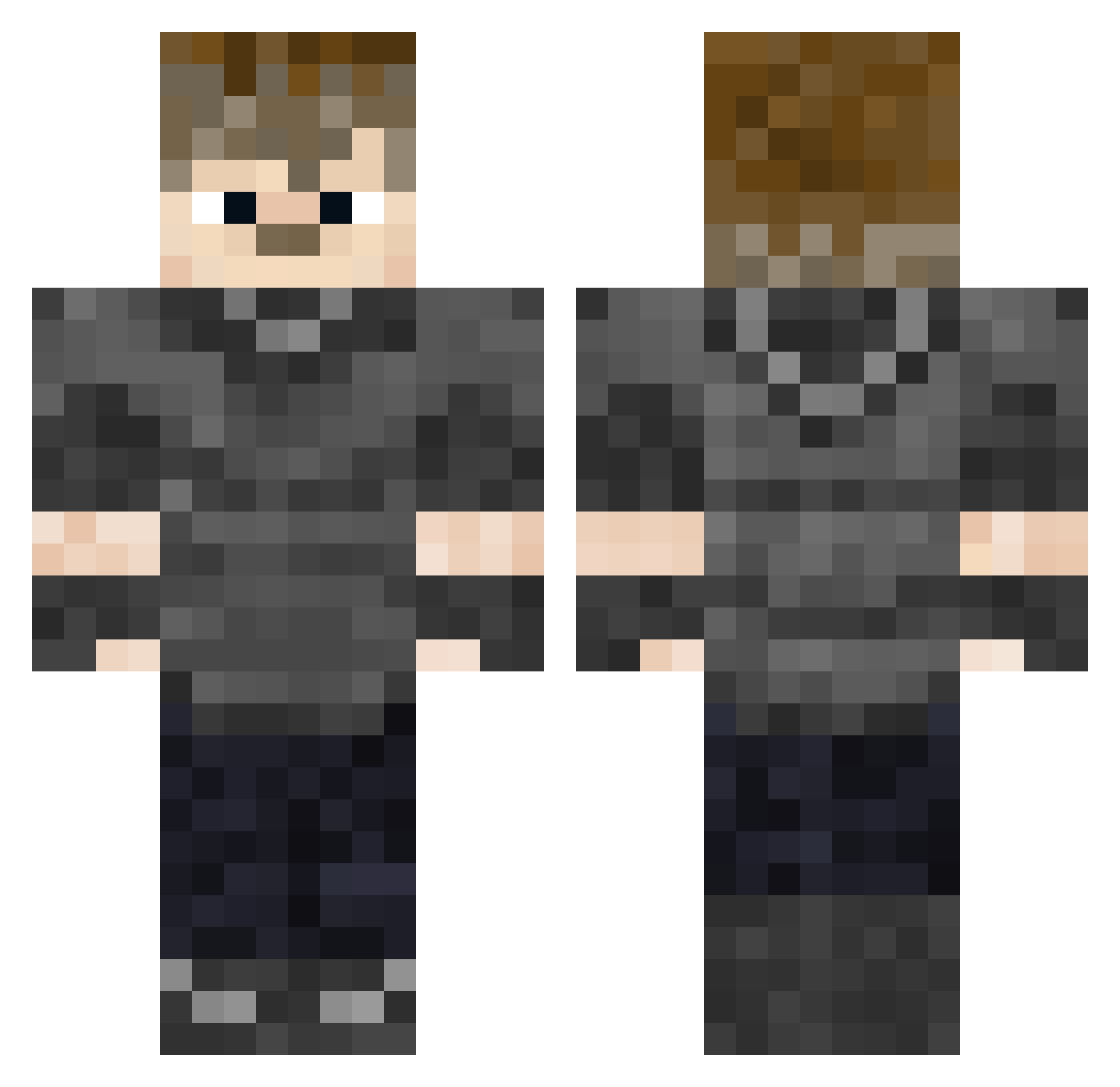 RobCo64 Minecraft skin, front and back view