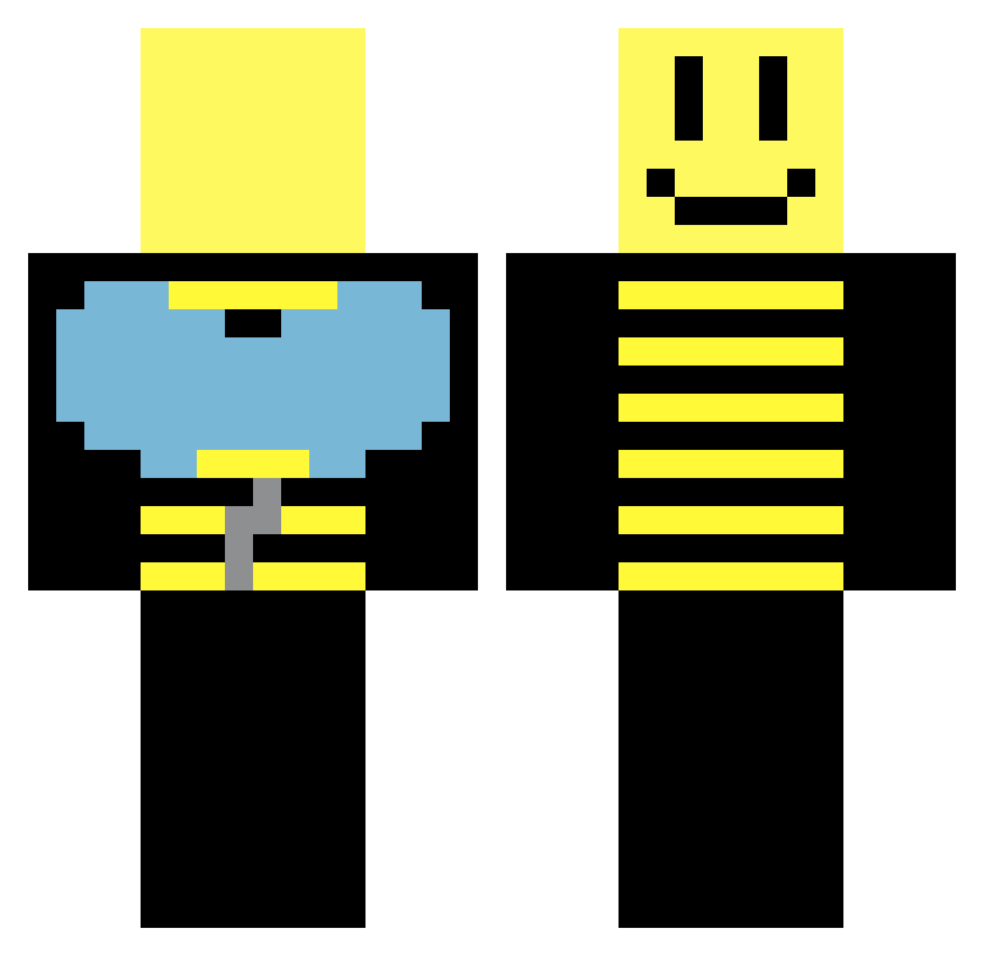 palp Minecraft skin, front and back view