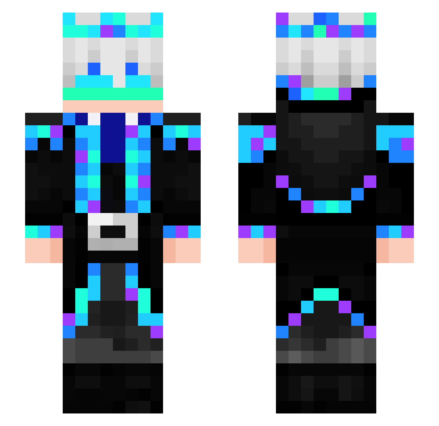 TR_Hyraplunx Minecraft skin, front and back view