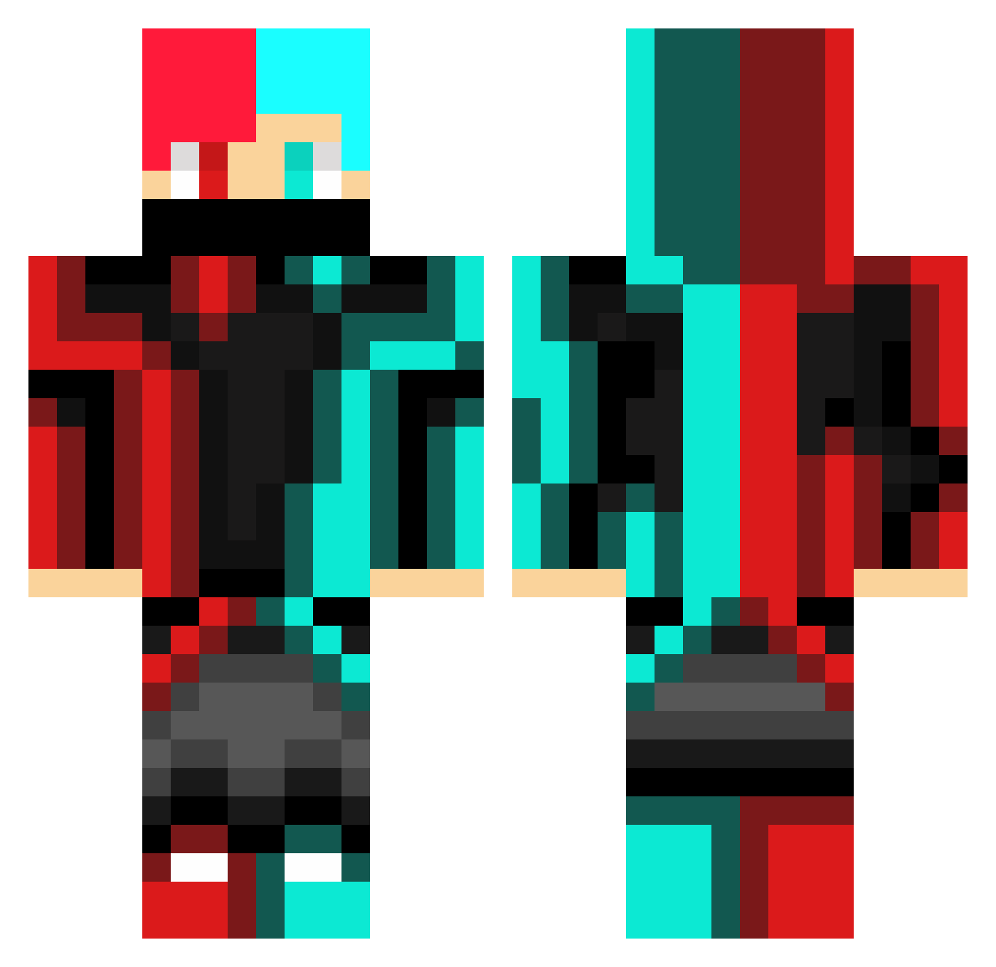gano_01 Minecraft skin, front and back view