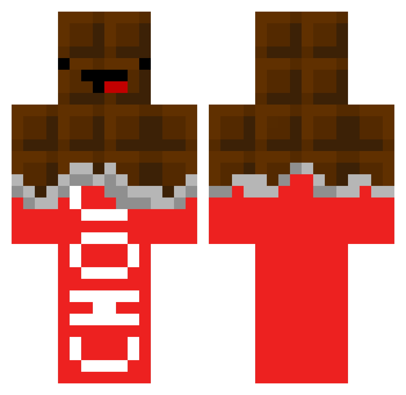zzonseo Minecraft skin, front and back view