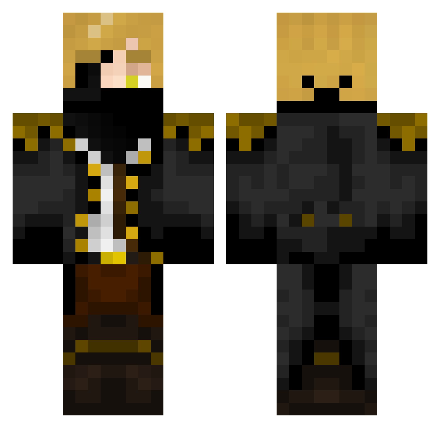 Sanji2009 Minecraft skin, front and back view