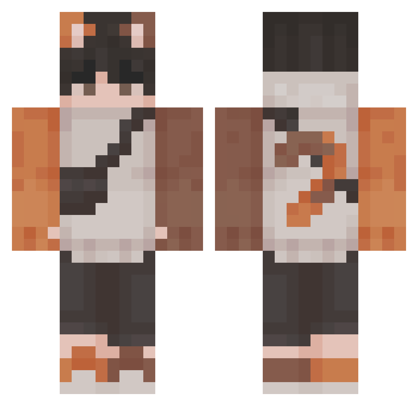 Iced_Coffreak Minecraft skin, front and back view