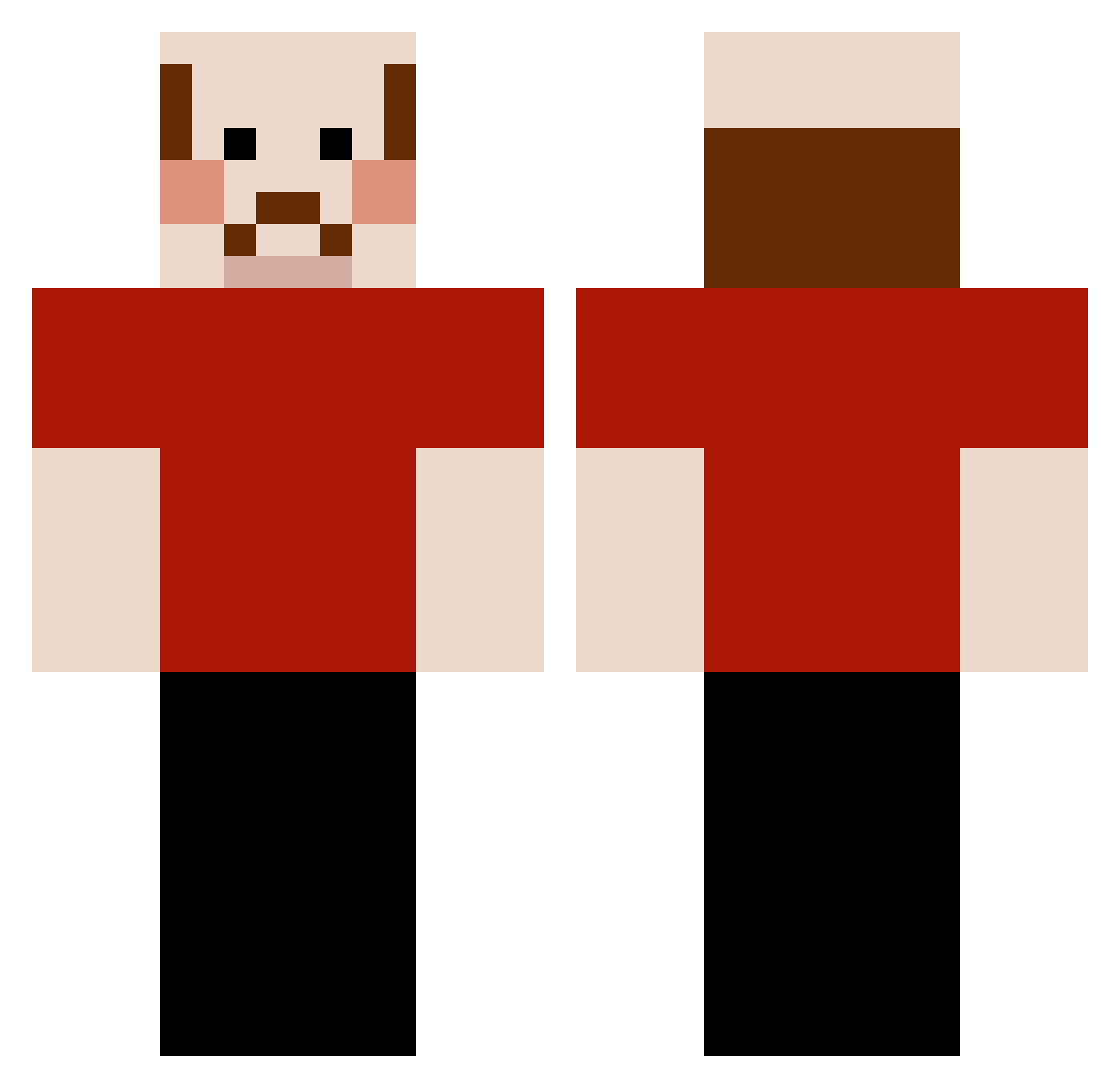 kangjee09 Minecraft skin, front and back view