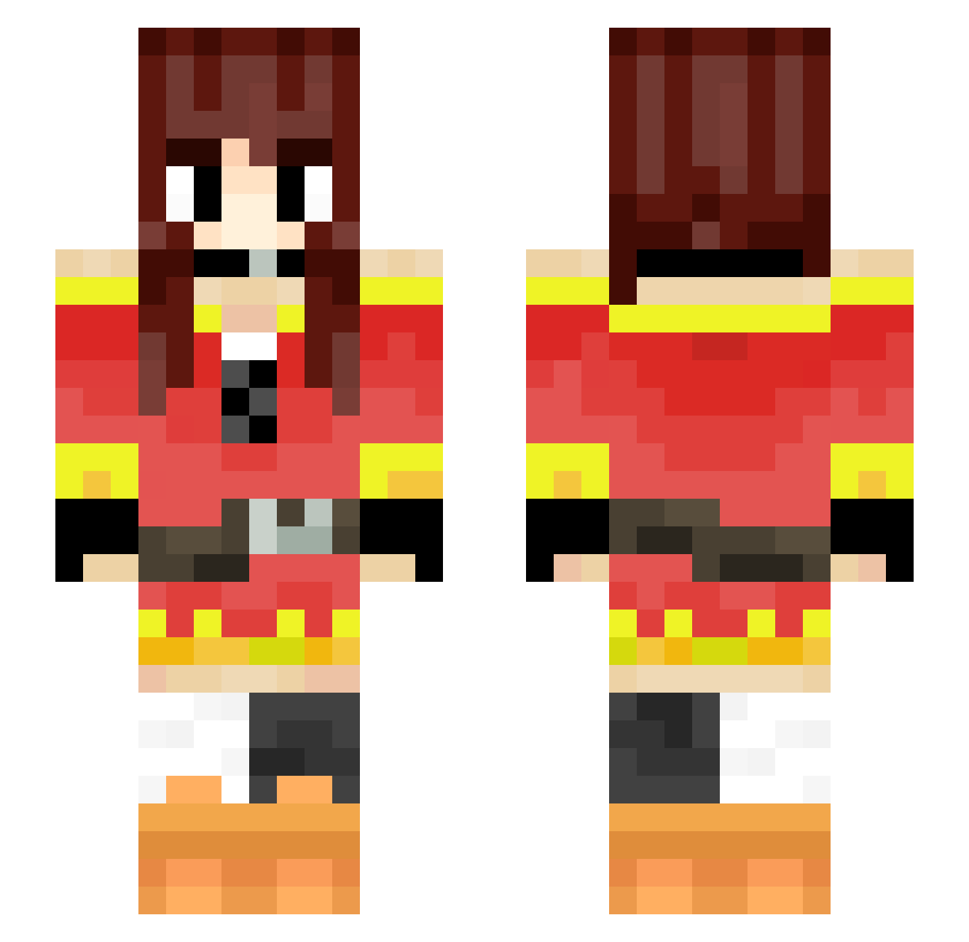 MercuryCandies Minecraft skin, front and back view