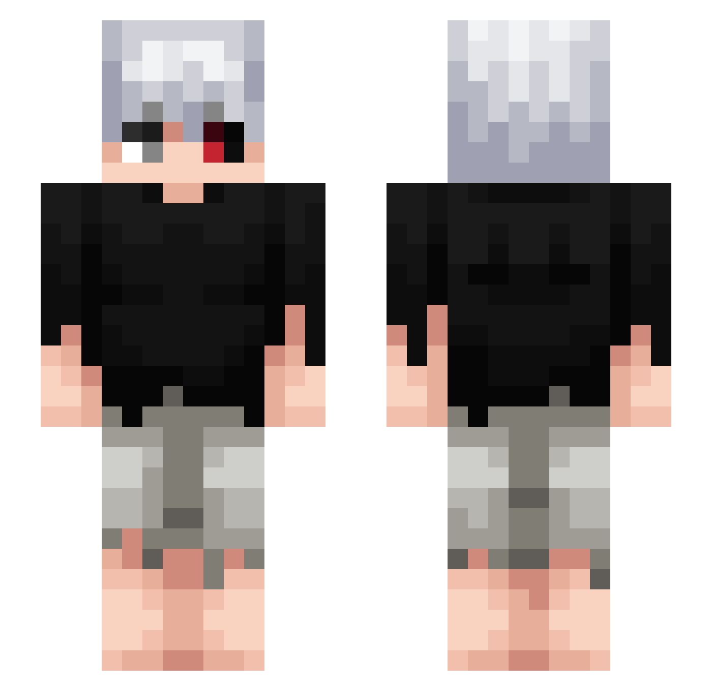 Cookies_0 Minecraft skin, front and back view