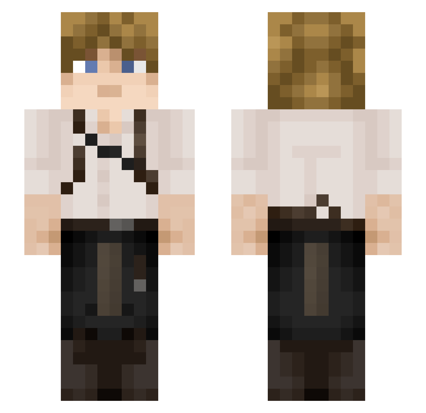 Dalarnn Minecraft skin, front and back view