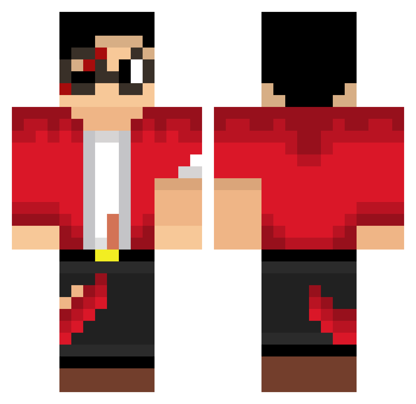 TheTrueNexus Minecraft skin, front and back view