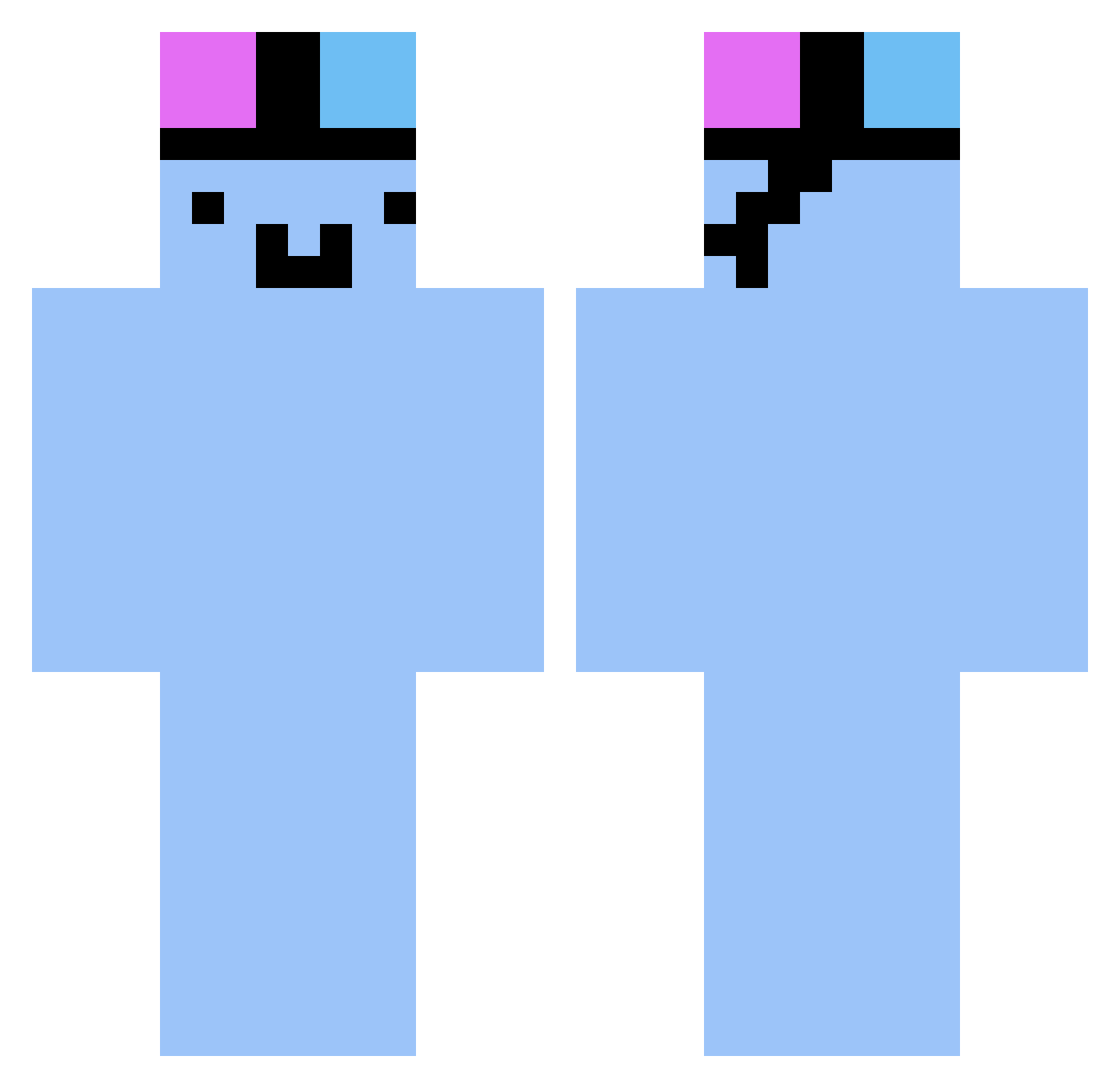 pierreboi114 Minecraft skin, front and back view