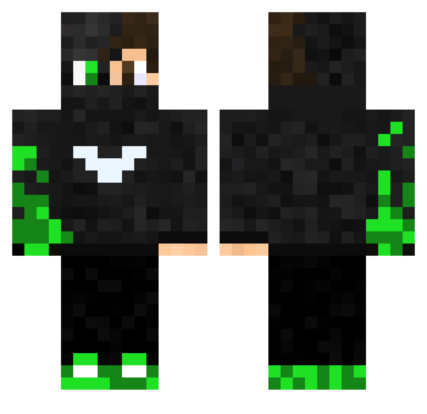 zCozo_ Minecraft skin, front and back view