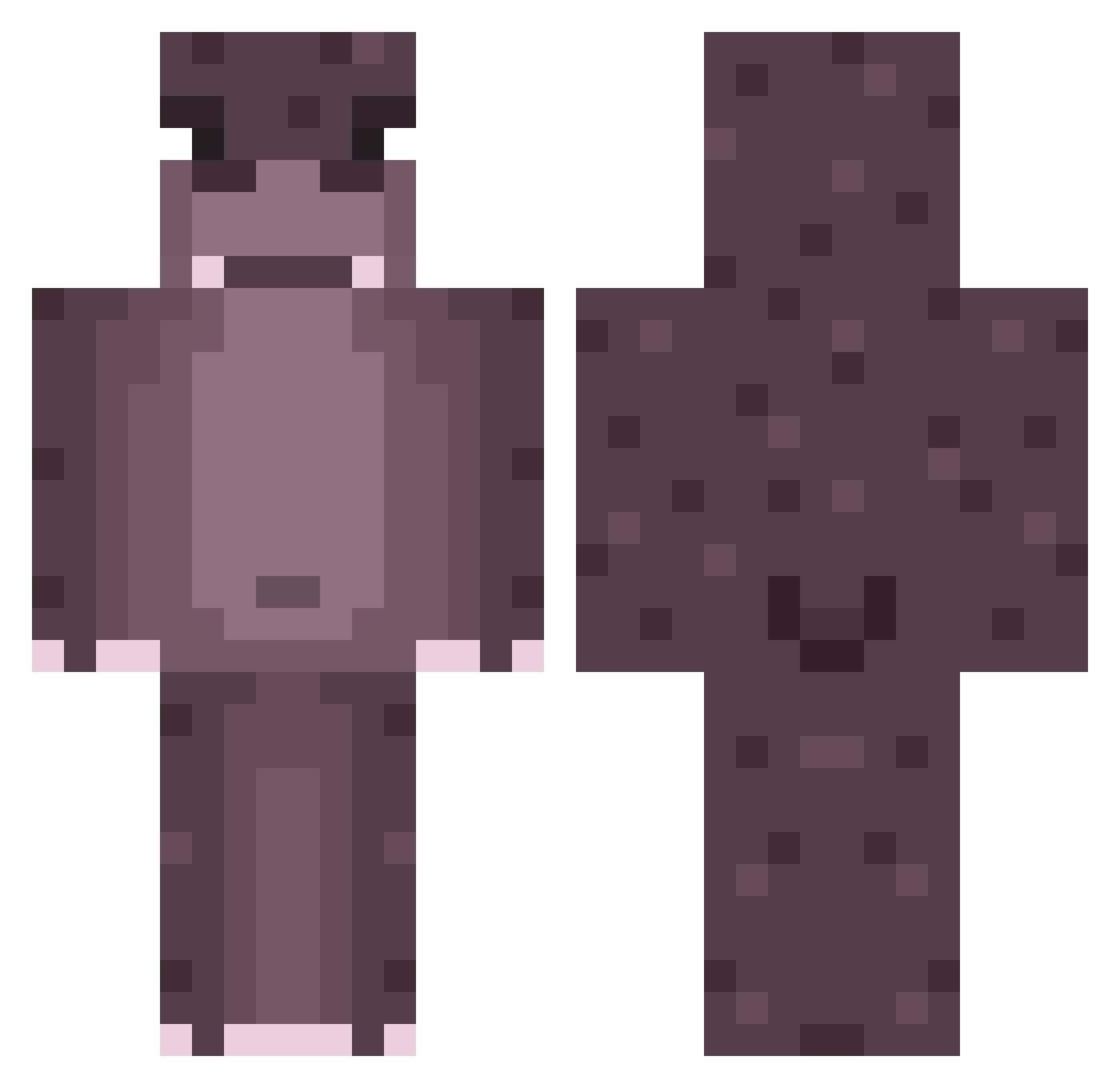 Pas_Blazzy Minecraft skin, front and back view