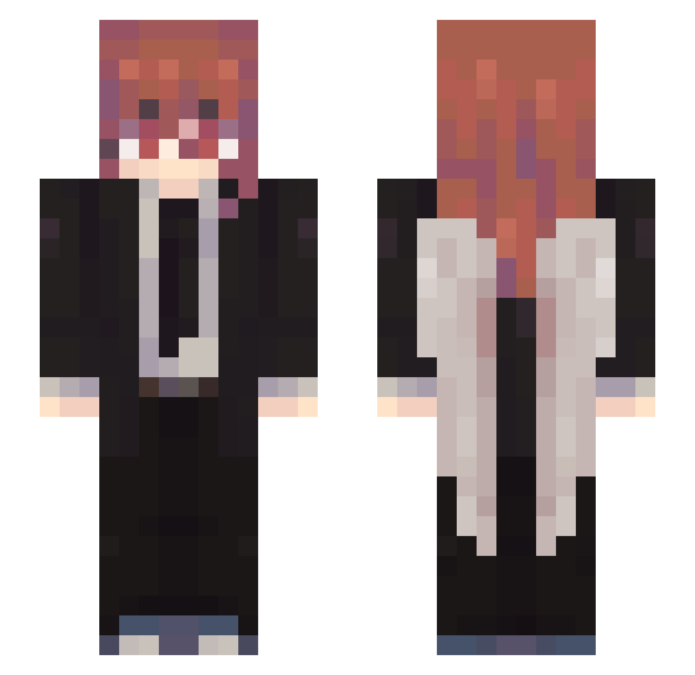 _Tsuu Minecraft skin, front and back view