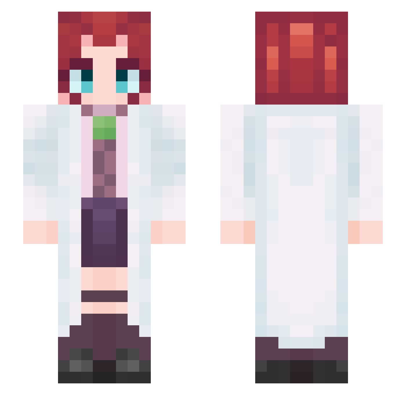 Blerito Minecraft skin, front and back view