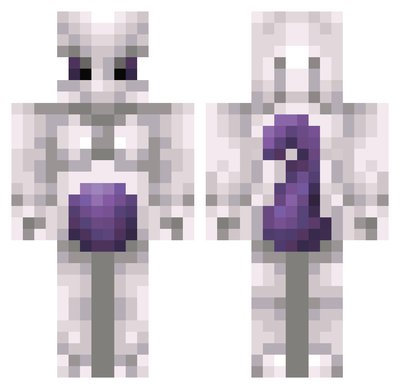 mikecomtrema Minecraft skin, front and back view