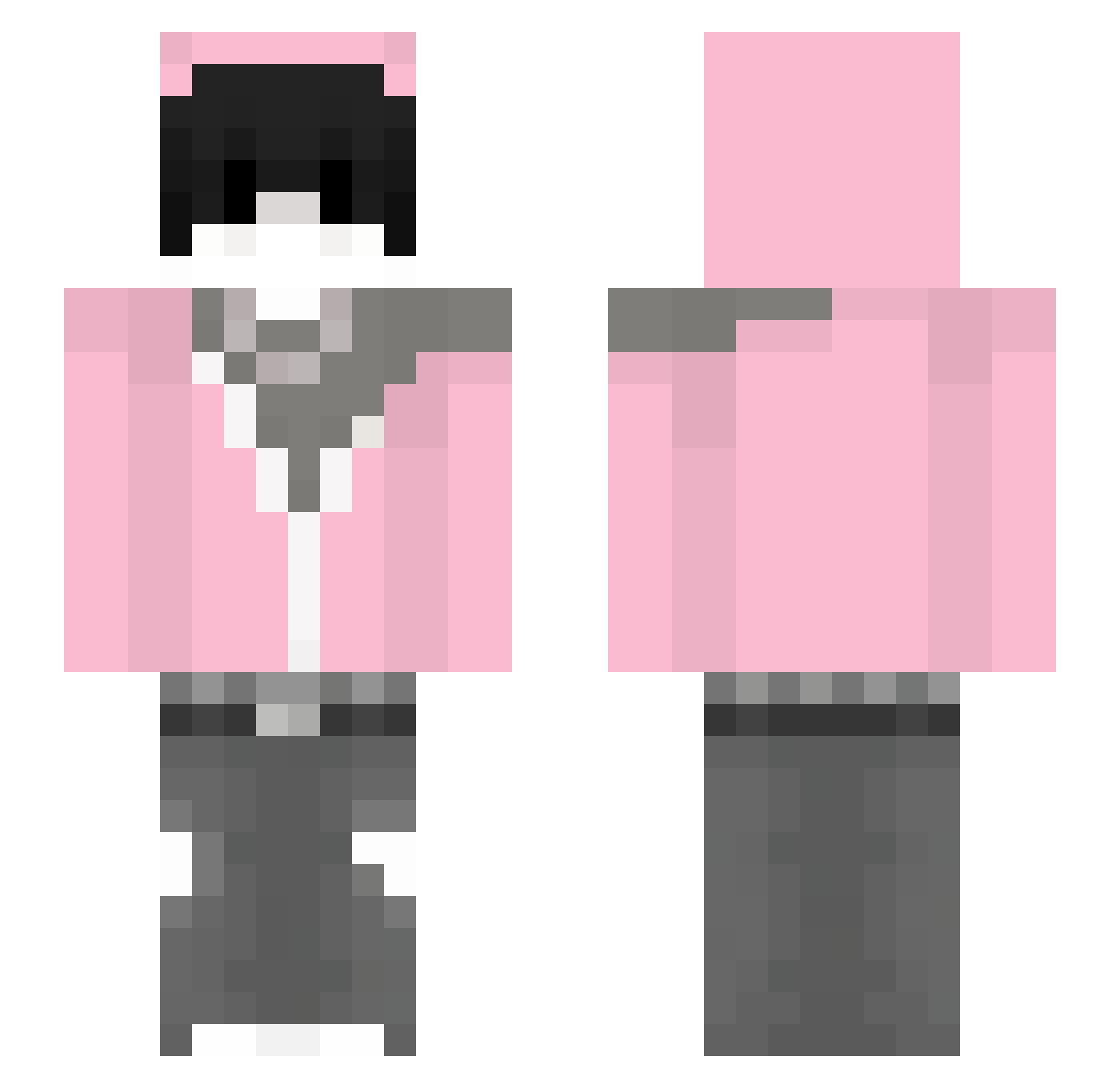 CloudPlaysTM Minecraft skin, front and back view