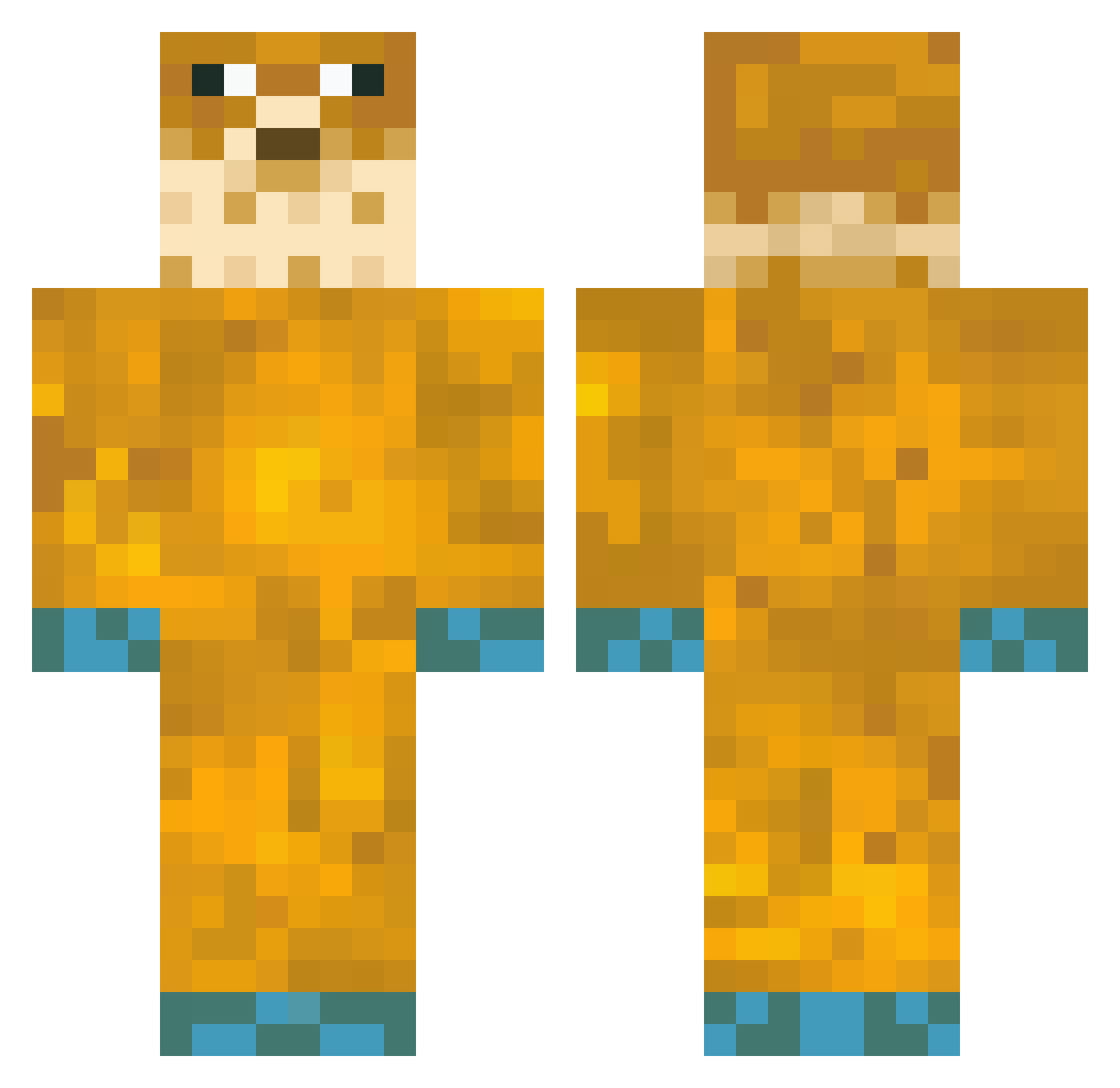 3255ms Minecraft skin, front and back view