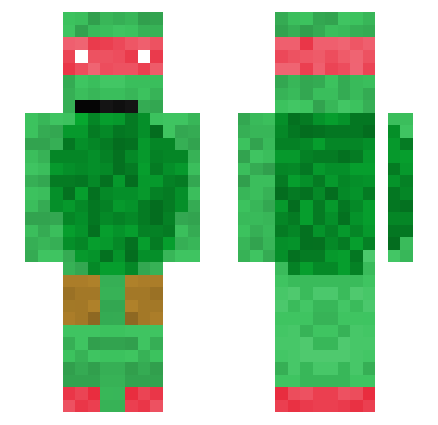 Leprachaun666 Minecraft skin, front and back view