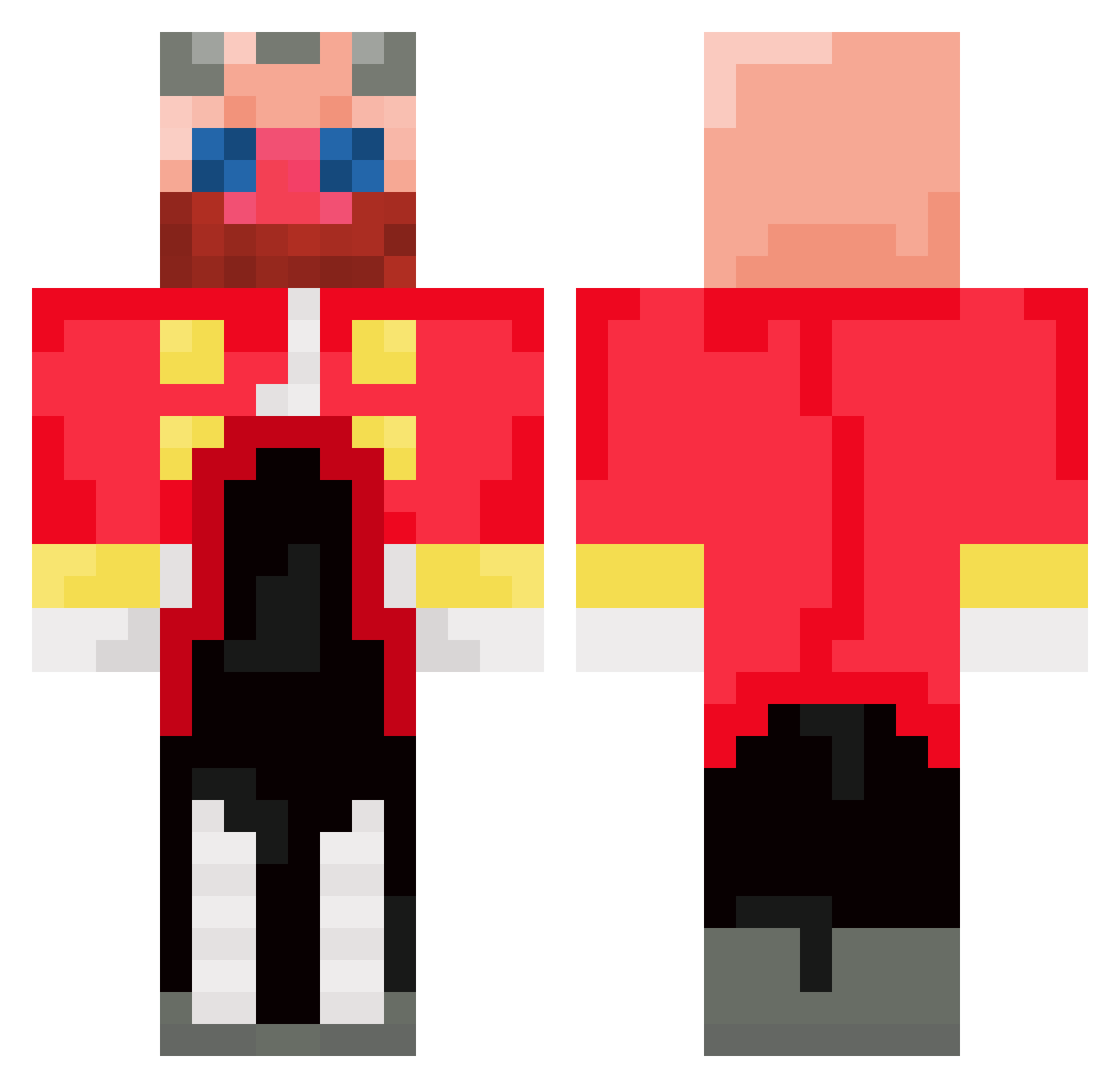 V_bav1 Minecraft skin, front and back view