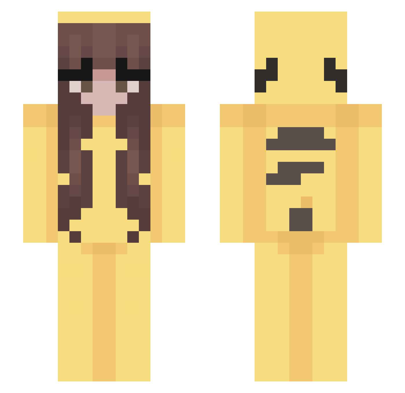 FredxFr Minecraft skin, front and back view