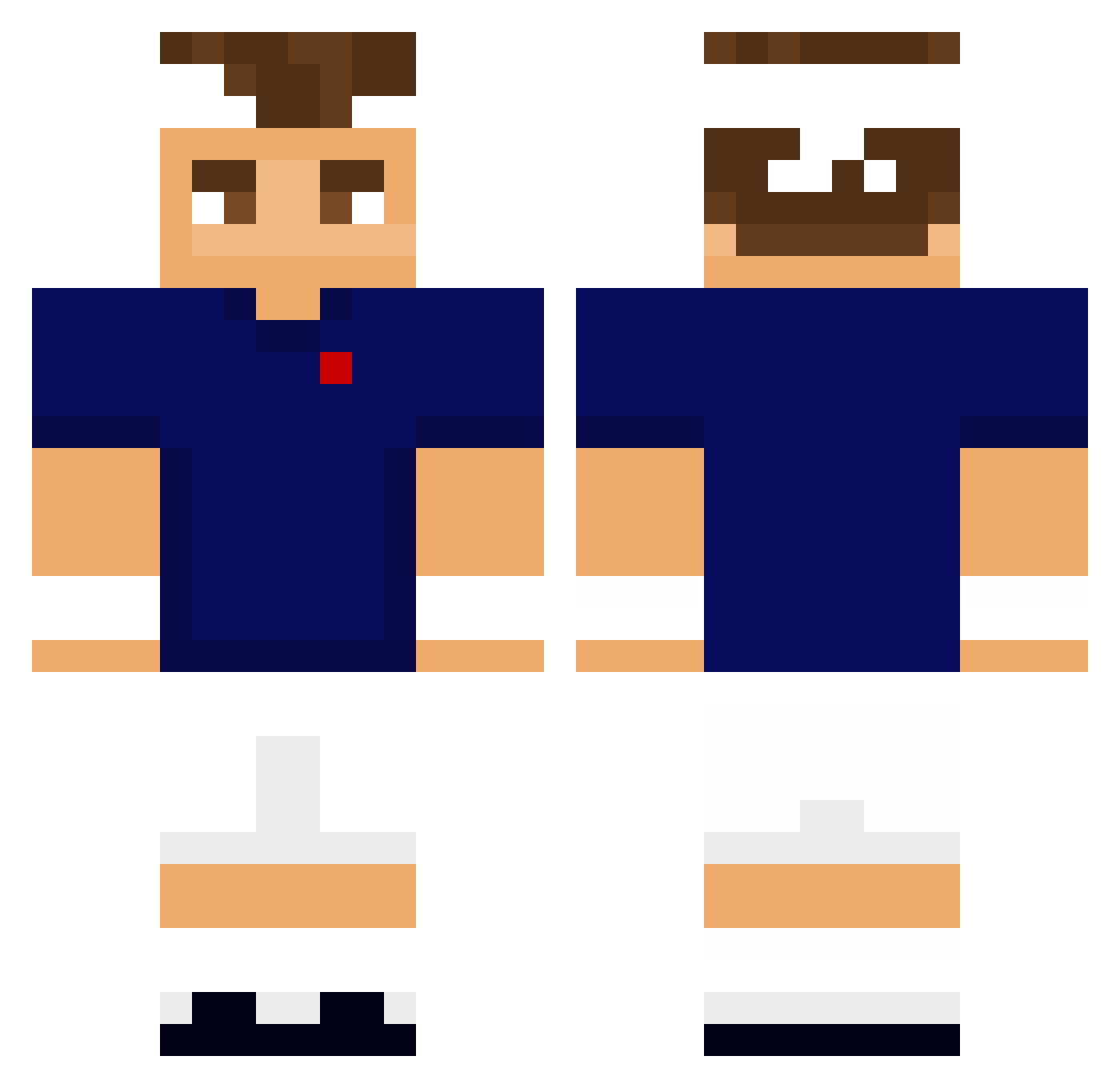 mslpedro Minecraft skin, front and back view